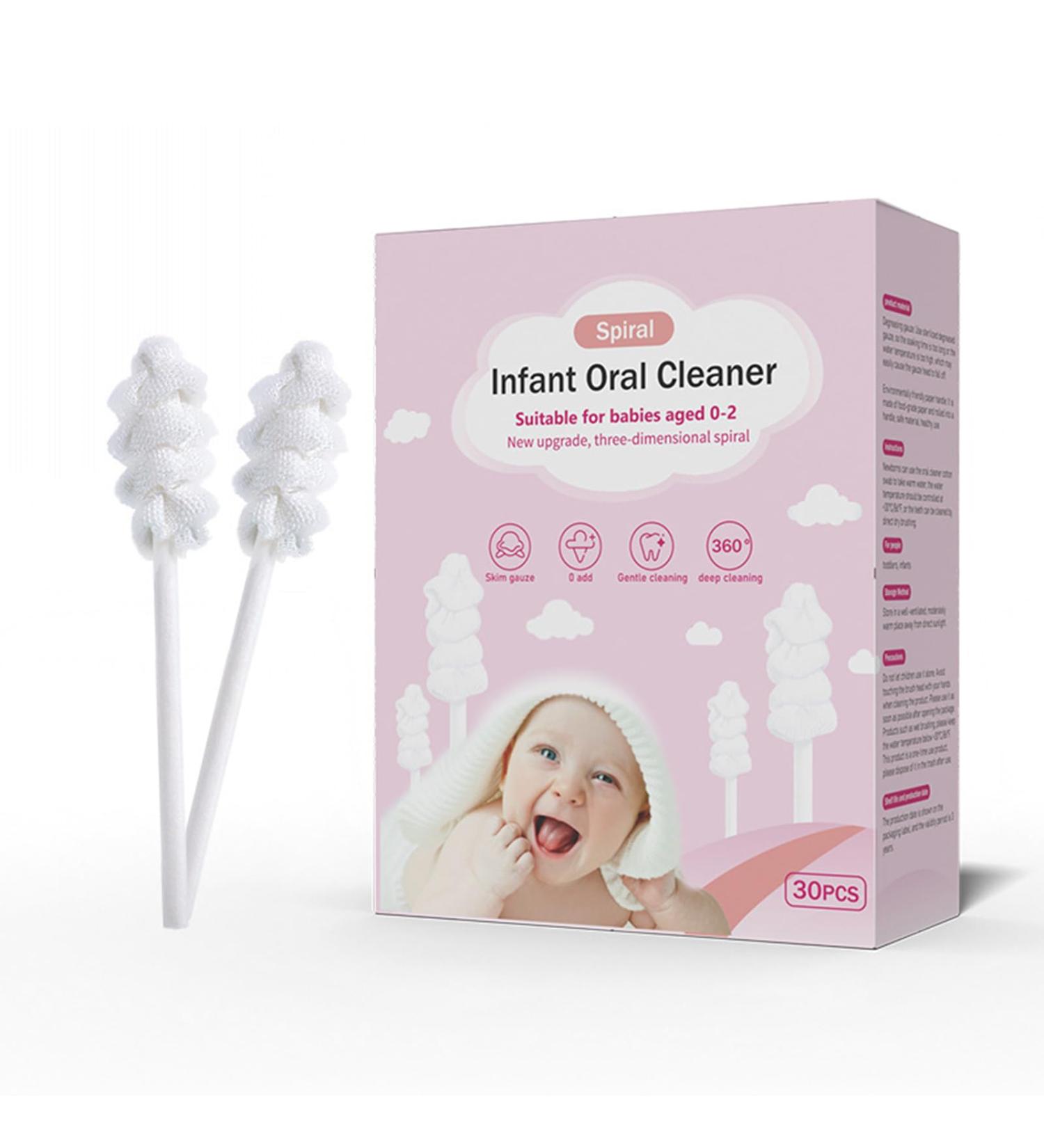 Baby Tongue Cleaner Toothbrush - Soft Gauze Disposable 30pcs | Gentle Baby Oral Care - Buy Online on GoSupps.com