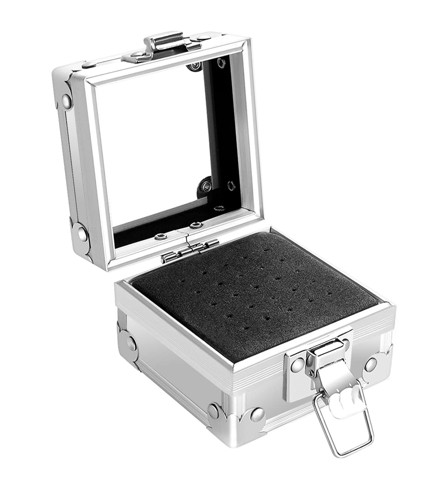 Ranrose Silver Nail Drill Bit Holder Case - 25PCS Holes Organizer Box for Nail Drill Bits - Pink Nail Storage Display Container - Buy Online on GoSupps.com