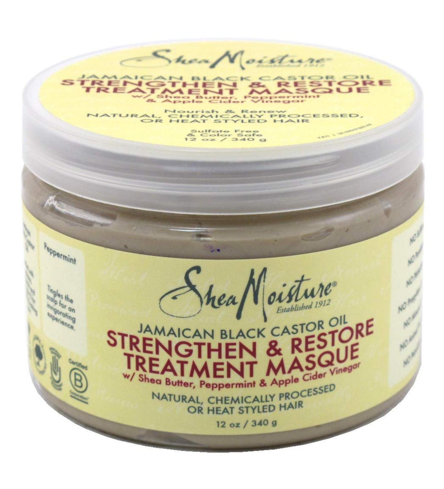 SheaMoisture Jamaican Black Castor Oil Masque 12 oz - Strengthen & Restore Treatment - Buy Online on GoSupps.com