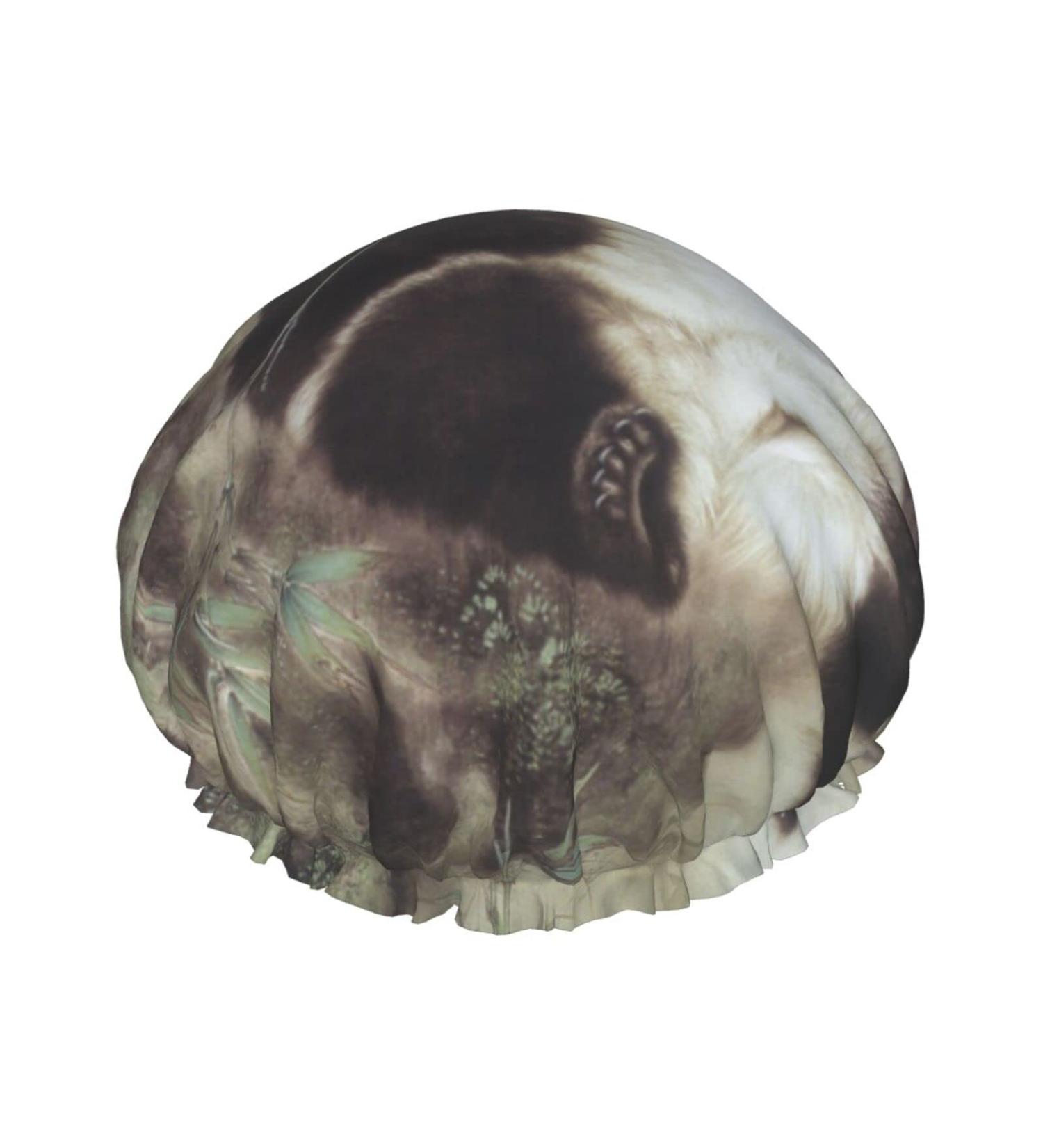Panda Printed Waterproof Shower Cap for Women - Fits All Head Sizes & Hair Textures - Buy Online on GoSupps.com