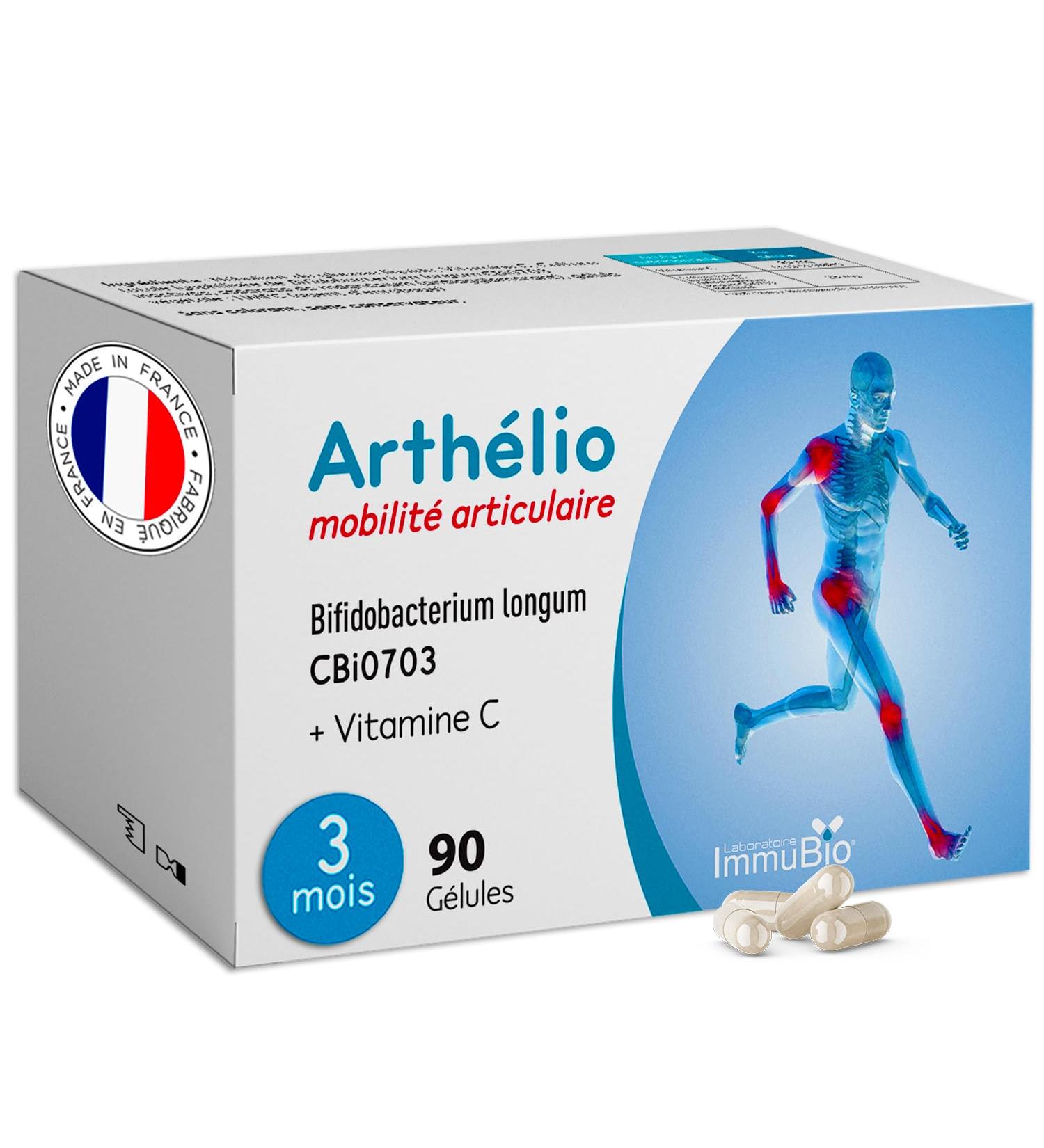 Arth lio - Dietary Supplement for Osteoarthritis & Joint Mobility - Vitamin C for Collagen Vitamin E Bifidobacterium Longum & Zinc - 90 Capsules - Made in France - Buy Online on GoSupps.com
