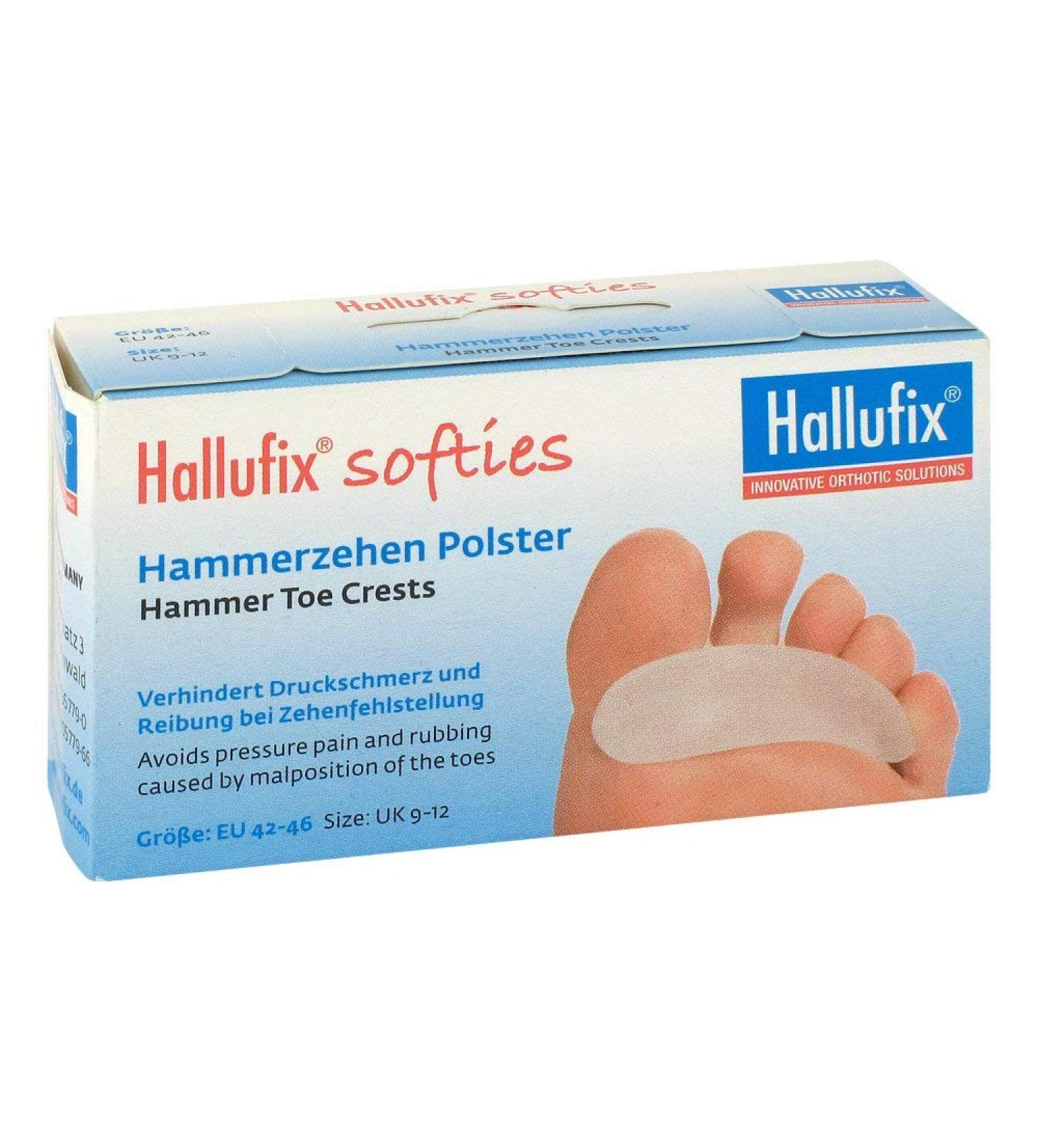 HALLUFIX softies hammer toe pads size L 42-46 2 pcs
