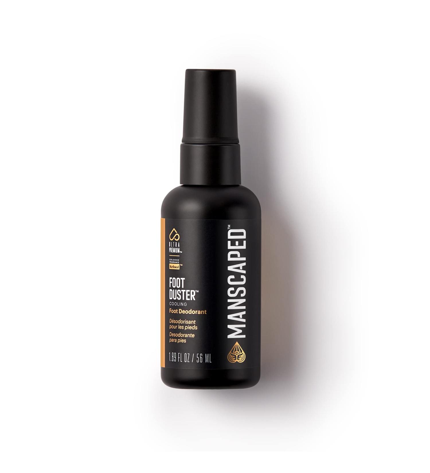MANSCAPED The Foot Duster Men's Cooling & Soothing Foot Deodorant Spray Featuring Tea Tree Coconut Peppermint Oil Refined Scent 1.89 fl. oz. 1.89 Fl Oz (Pack of 1) - Buy Online on GoSupps.com