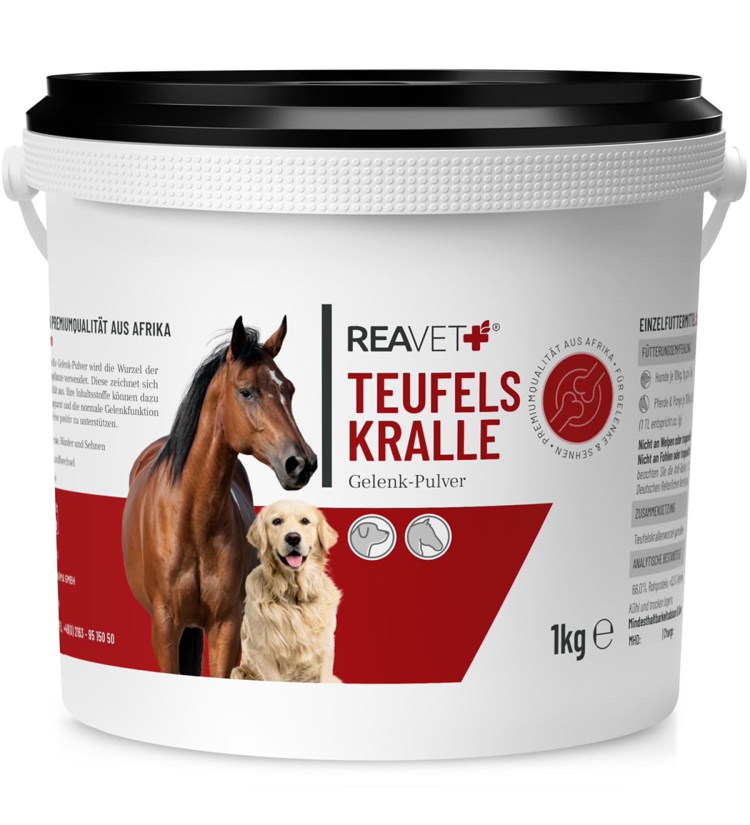 Reavet Devil's Claw for Horses 1kg - Premium Joint Powder for Agile Joints & Mobility | Teufelskrallen Root - Buy Online on GoSupps.com