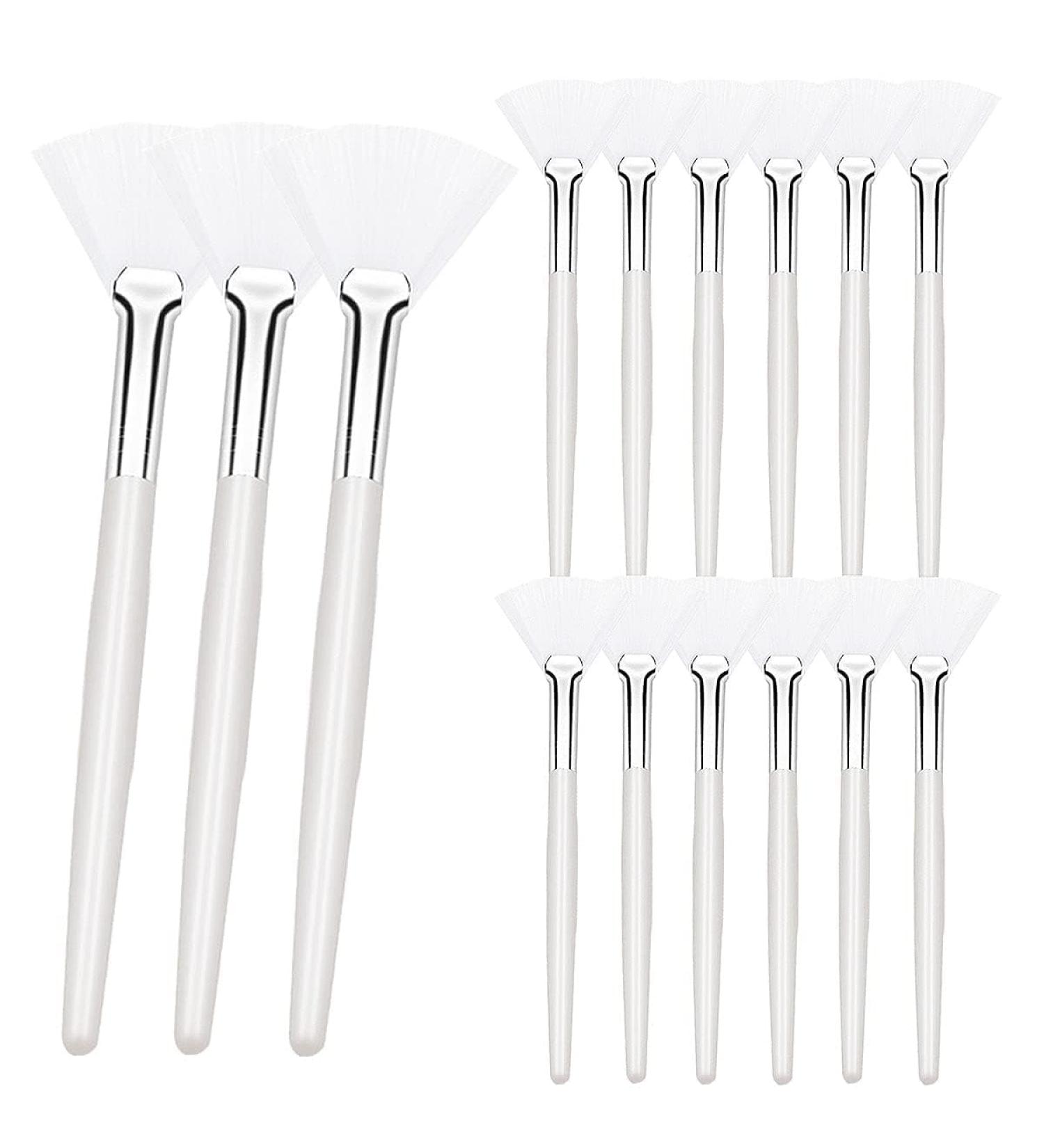 15 Pieces Soft Fan Brushes - Premium Facial Applicator & Skincare Tools for Mud & Cream - Fast International Shipping - Buy Online on GoSupps.com