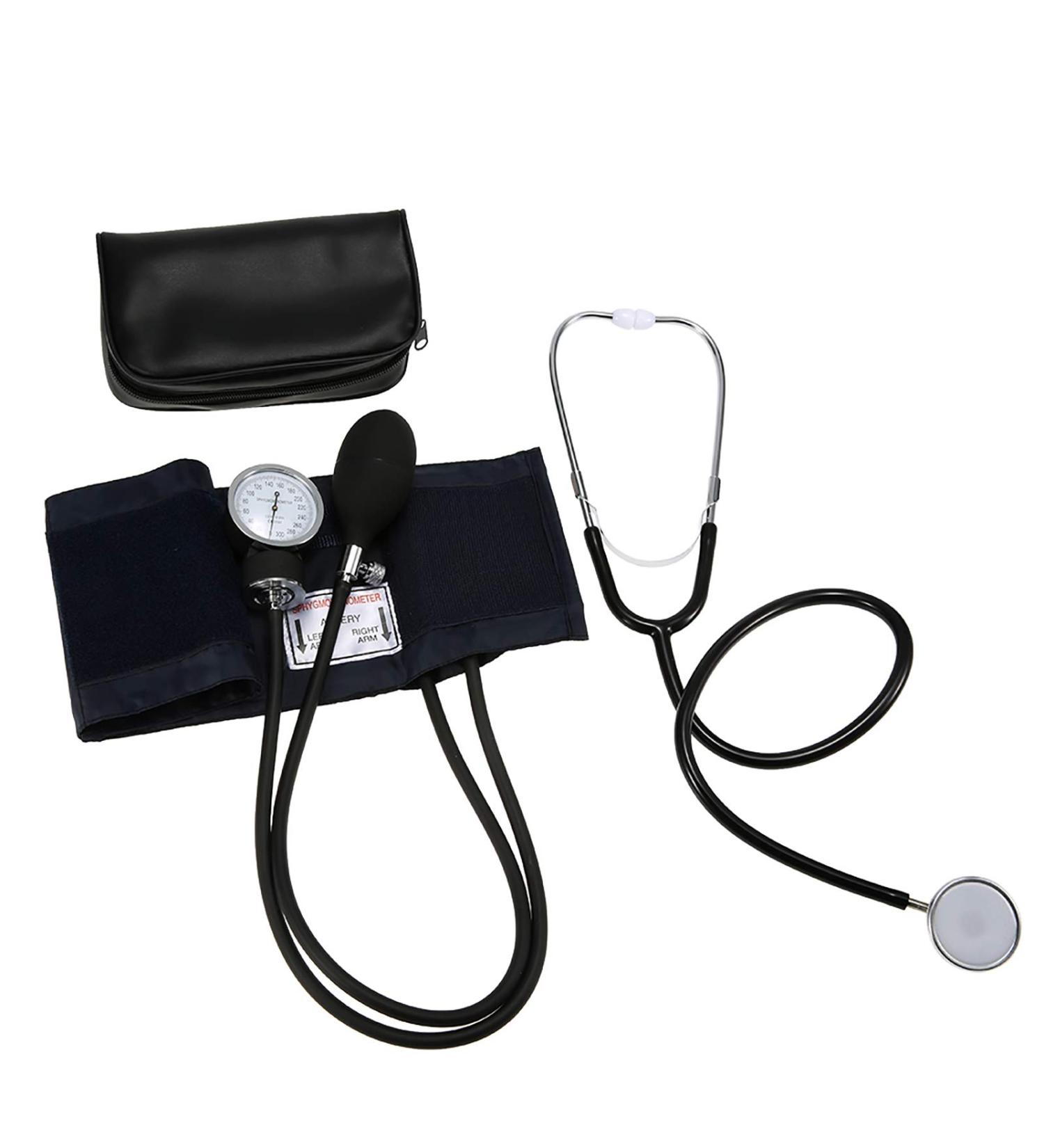 Benkeg Aneroid Blood Pressure Cuff Kit - Upper Arm Stethoscope with Zippered Bag for Adults | International Shipping Available - Buy Online on GoSupps.com
