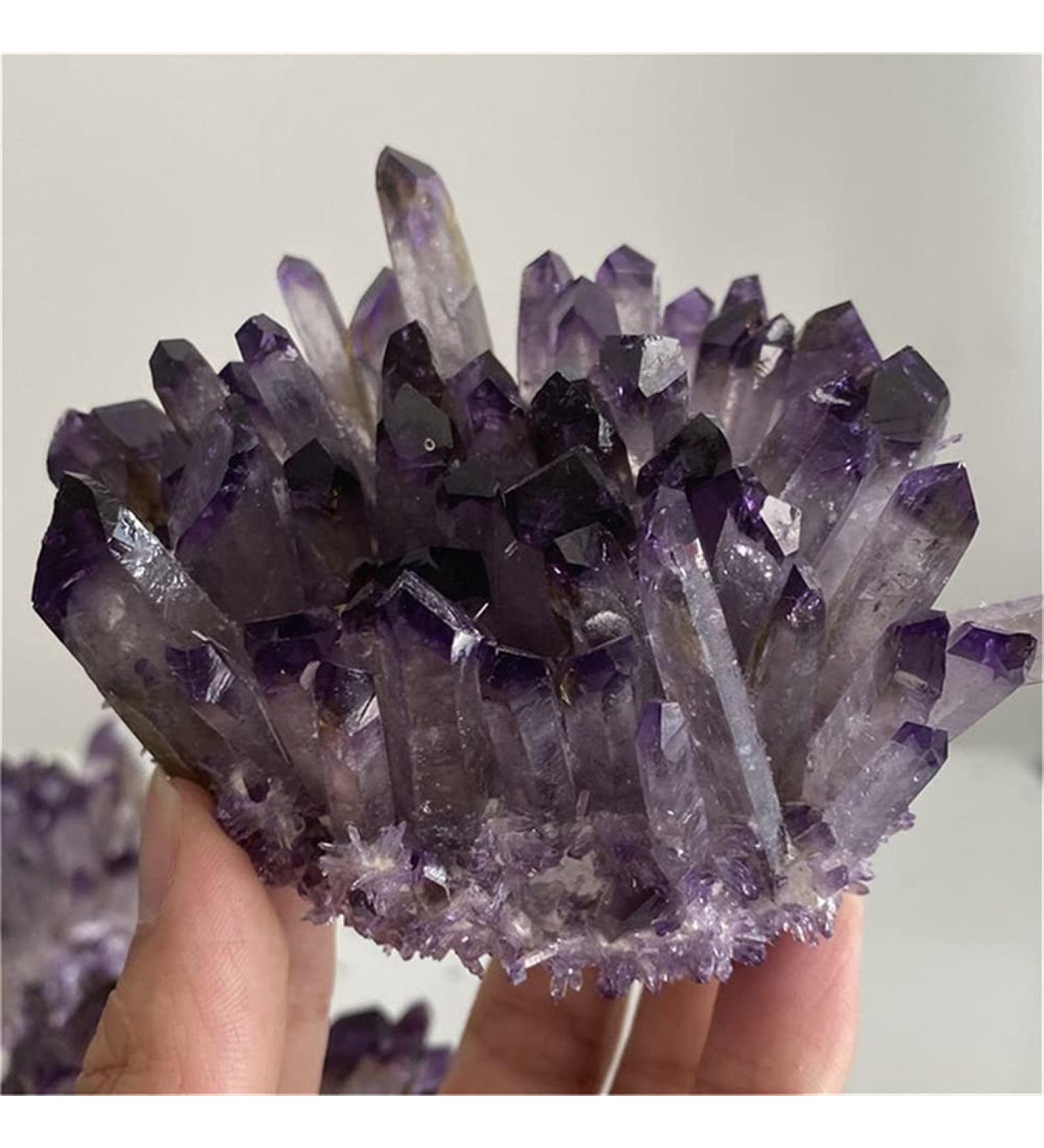 for 300g+Amethyst Quartz Crystal Cluster Reiki Samples Home Decoration Crystal for Her for Girlfriend Crystal Gemstones and Crystal Stone Mineral Specimen - Buy Online on GoSupps.com