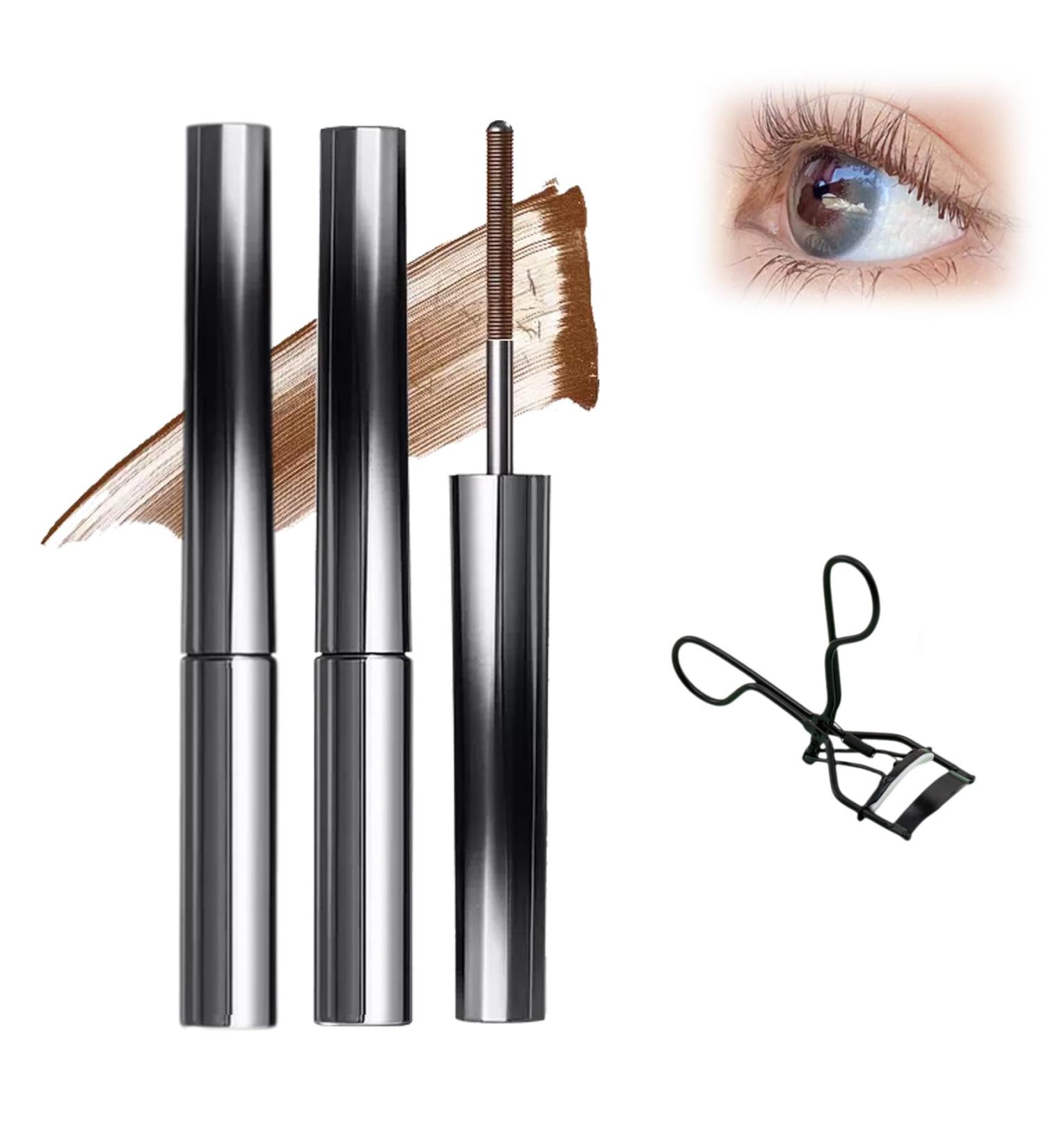 Arlio Iron Wand Mascara Vivavogue Lash 3D Curling Eyelash Iron Mascara Arlio Non-Smudging Mascara Waterproof Long Lasting Mascara Volume and Length (Brown 2pcs) - Buy Online on GoSupps.com