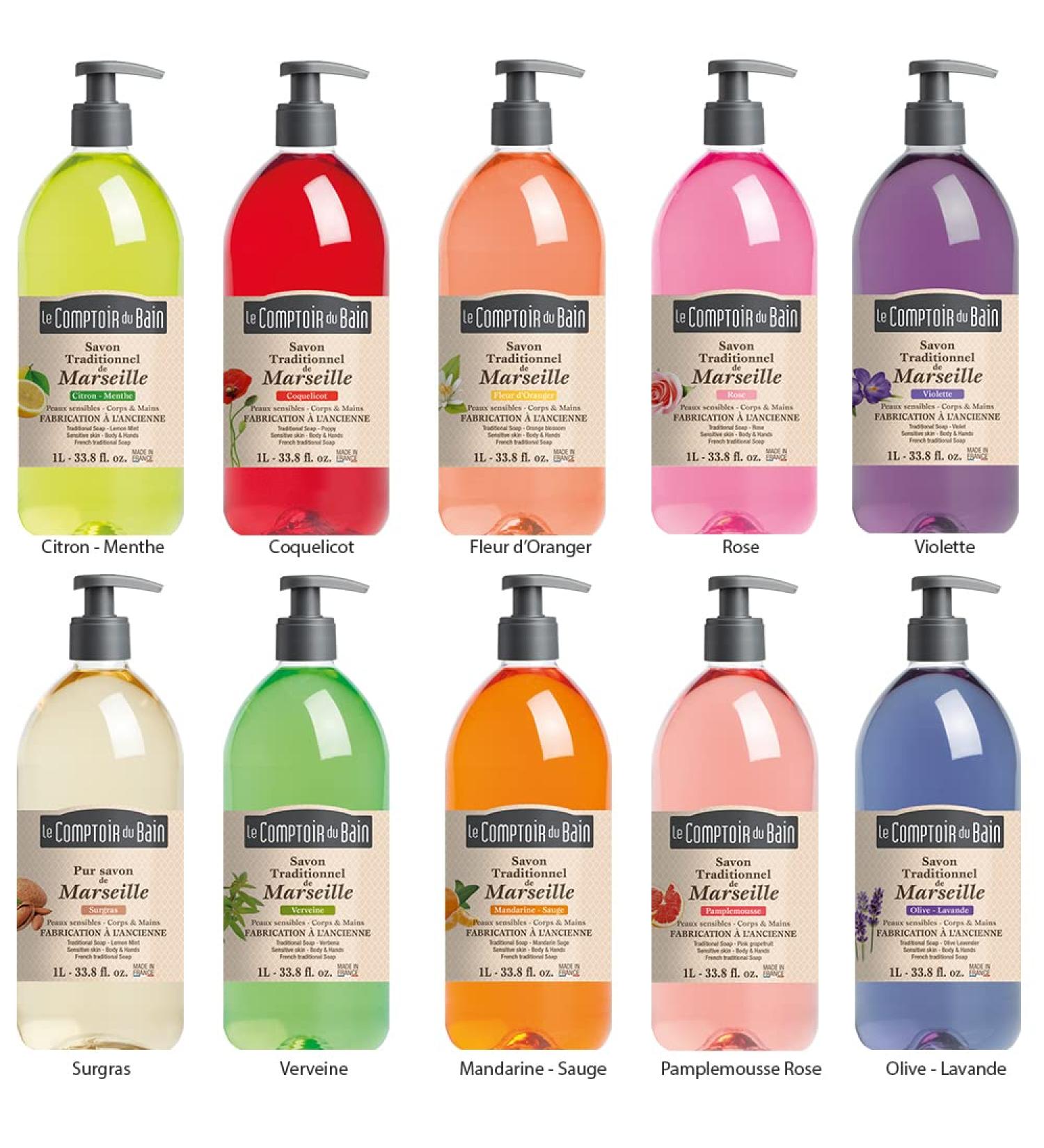 Le Comptoir du Bain Le Comptoir du Bain Traditional Marseille Soap Orange Blossom 1L