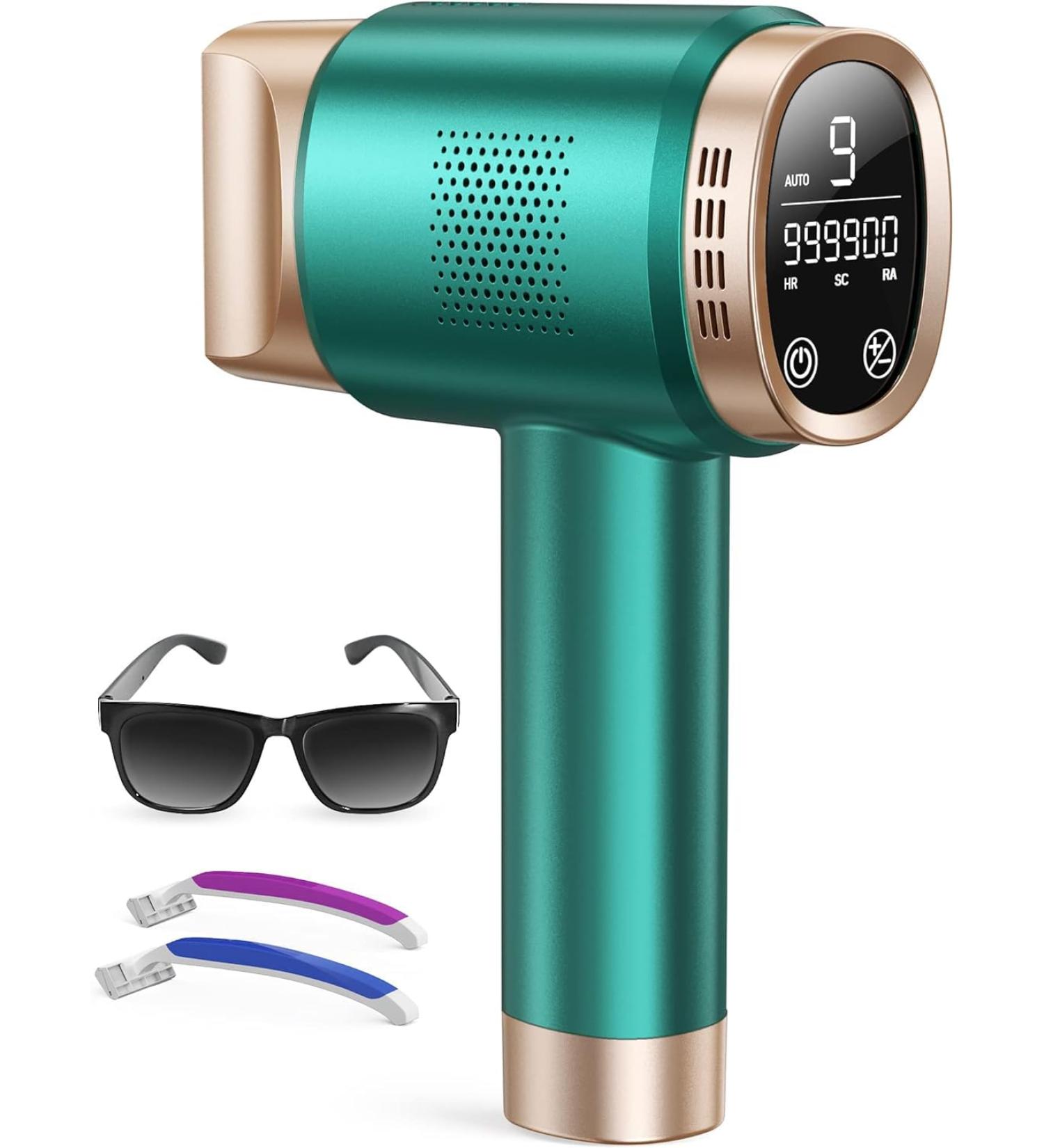 Aminz IPL Hair Removal Device with LCD Touchscreen - 999 900 Flashes 9 Energy Levels Painless Laser Treatment for Face Bikini & Body - International Shipping Available - Buy Online on GoSupps.com