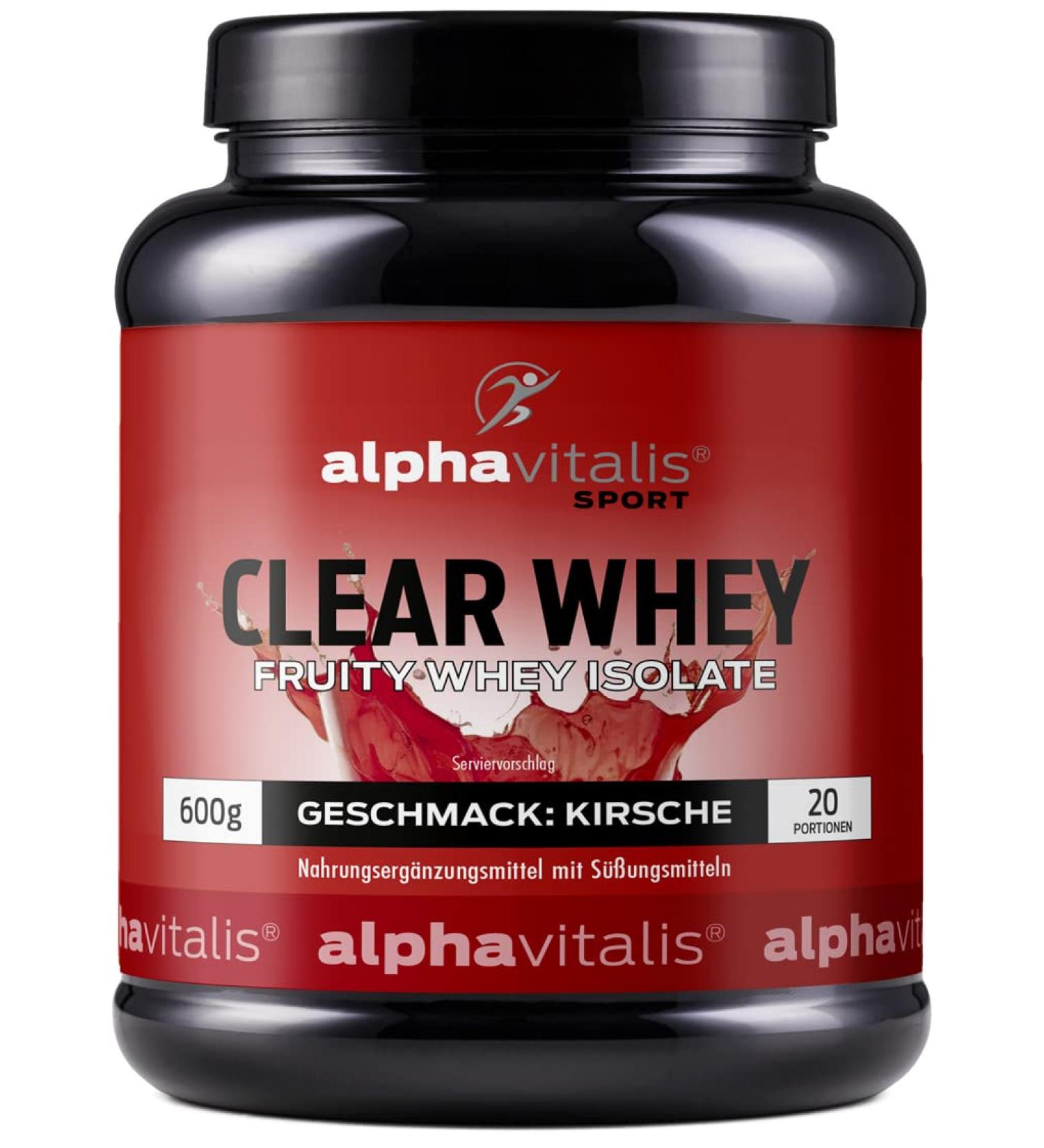 Clear Whey Isolate Powder Cherry - 600g | Fruity Taste Protein Supplement for Intra & Post Workout | High Protein Content Whey Isolate - Buy Online on GoSupps.com