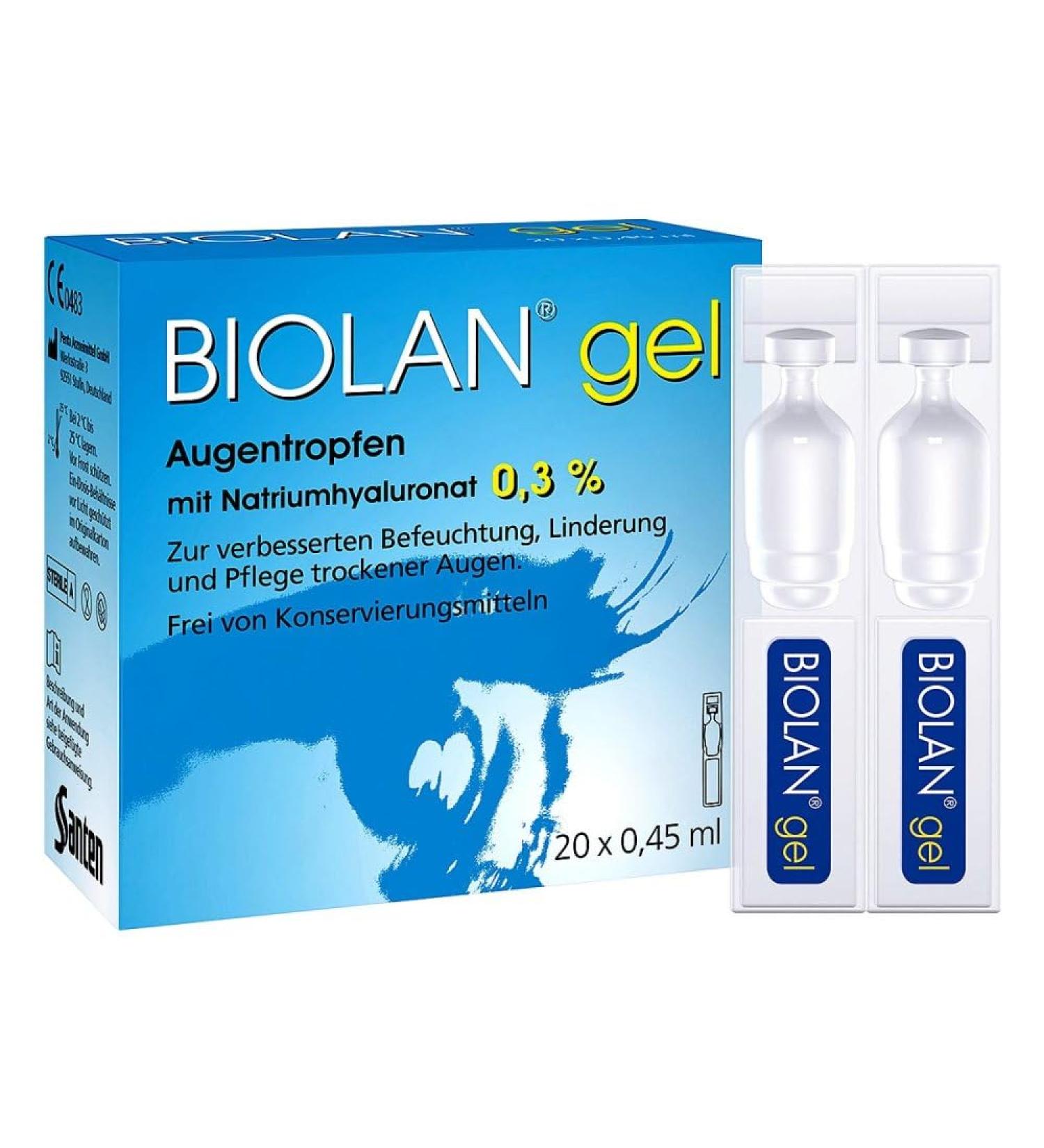 Buy Biolan Gel Eye Drops (20x0.45 ml) Soothing Relief for Dry Eyes | Fast International Shipping - Buy Online on GoSupps.com