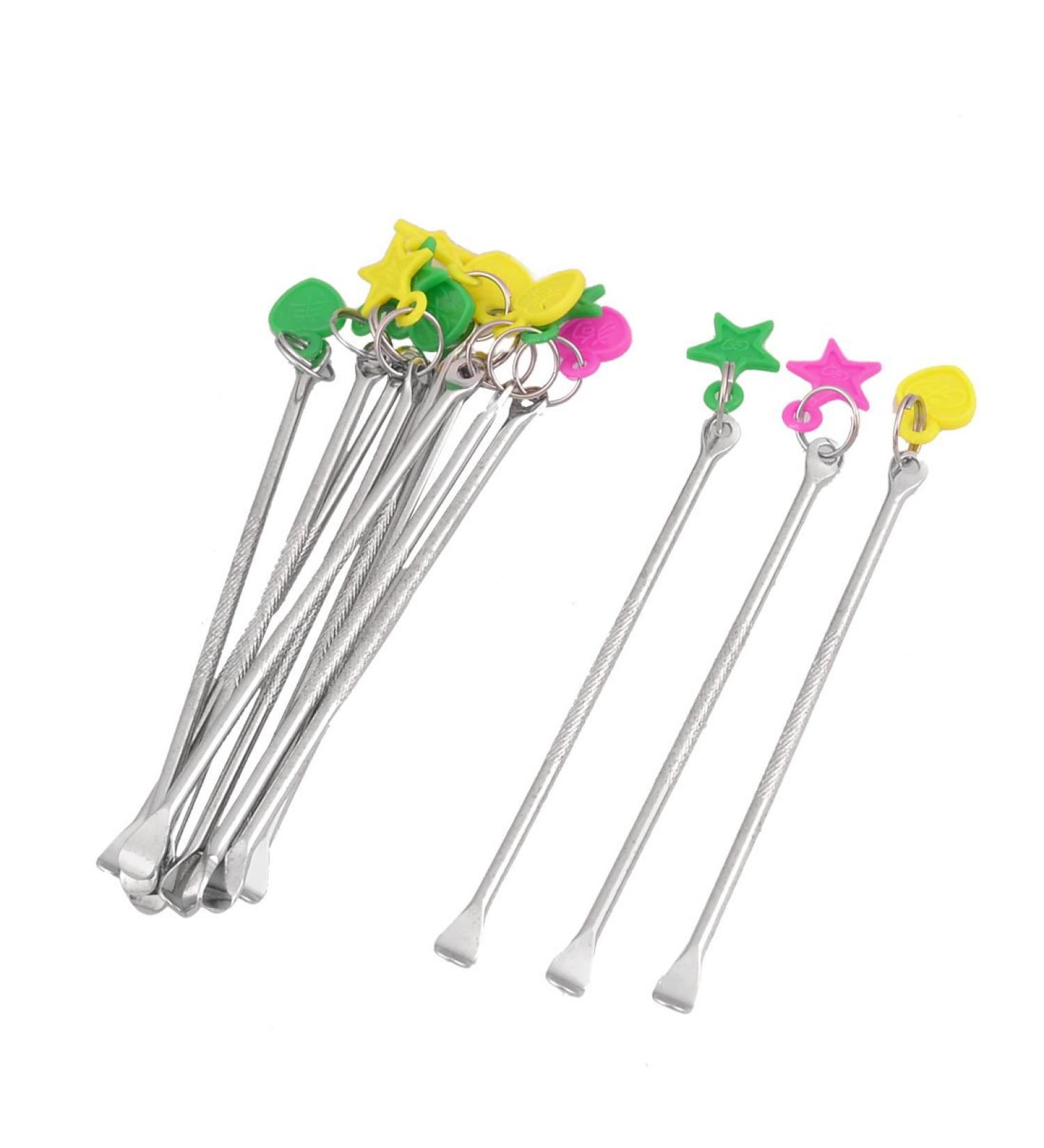 Qtqgoitem 12 Pcs Heart Star Decor Metal Ear Wax Remover Cleaner Earpick 2.7 (Model: c7b BEF 79f adf ca3)