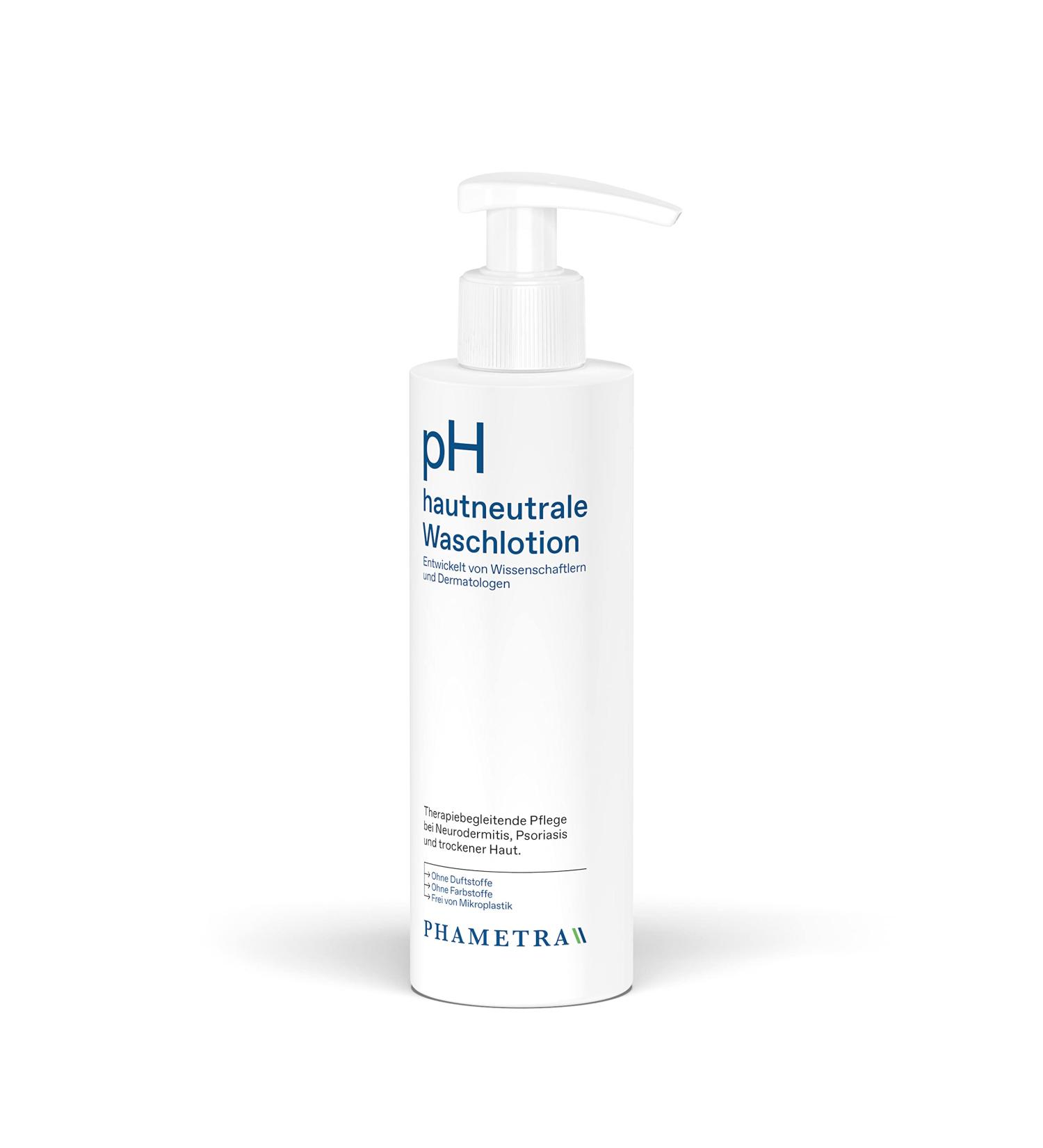 Phametra lotion lavante au pH neutre pour la peau | Soins m dicaux de la peau | Nettoyage doux pour peaux sensibles | Sans parfum ni colorant | pH 5 5 | Sans microplastiques | 200ml - Buy Online on GoSupps.com