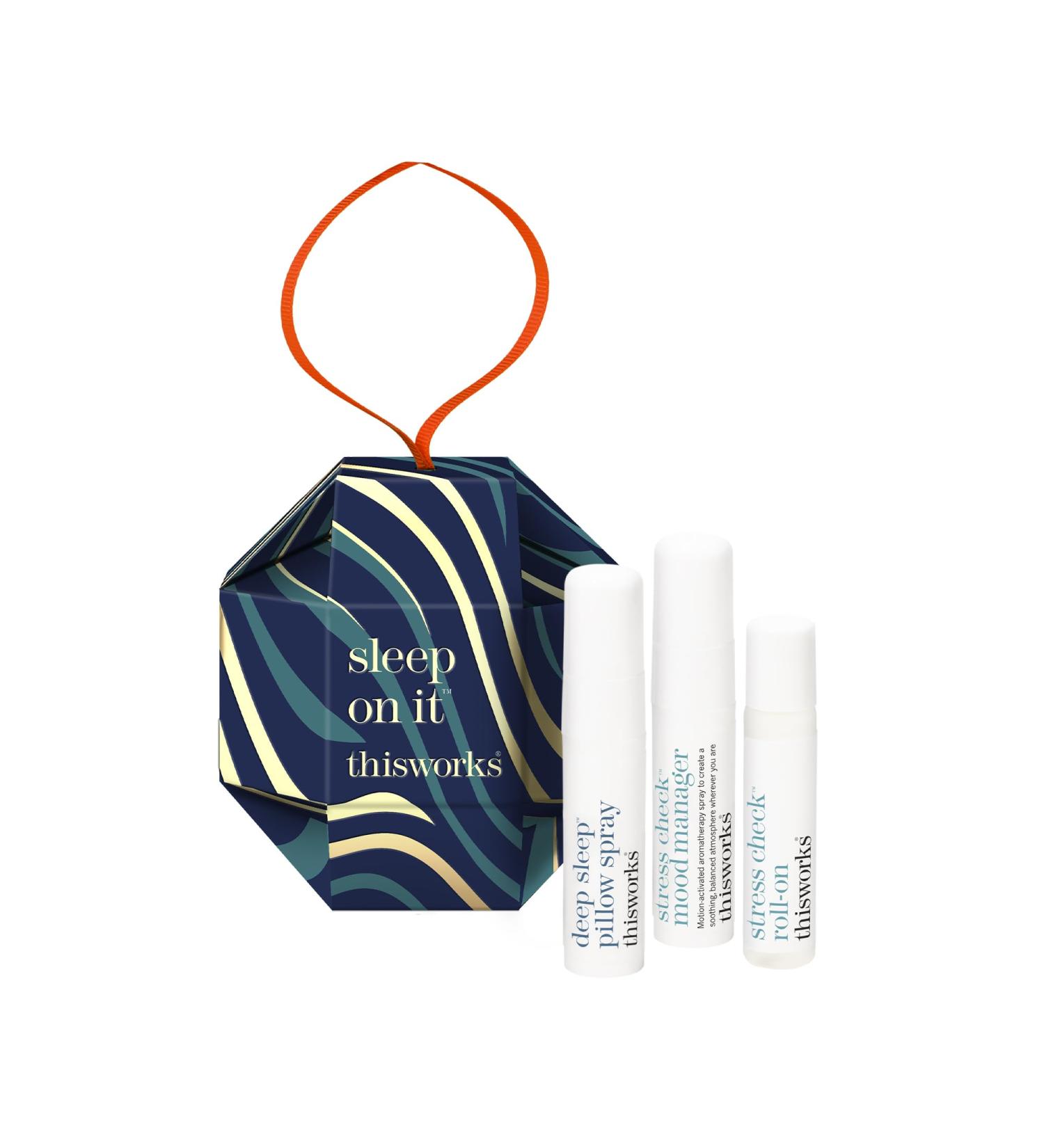 This Works Sleep On It Trio Gift Set - Travel Kit with Mini Deep Sleep Pillow Spray Stress Check Mood Manager Spray & Aromatherapy Pulse Point Rollerball - Self Care and Sleep Gifts for Women Sleep On It Trio Gift Set 2024 - Buy Online on GoSupps.com