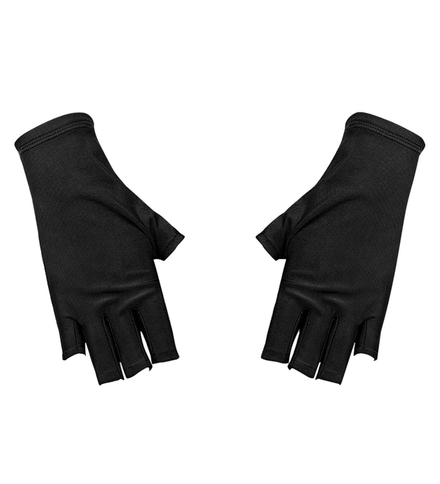 Vipomkowa Nail Machine Special Gloves For Nail Salon Baking Lamp Heat Insulation Sun Breathable Nail Leakage Gloves Nail Stand Holder A Black - Buy Online on GoSupps.com