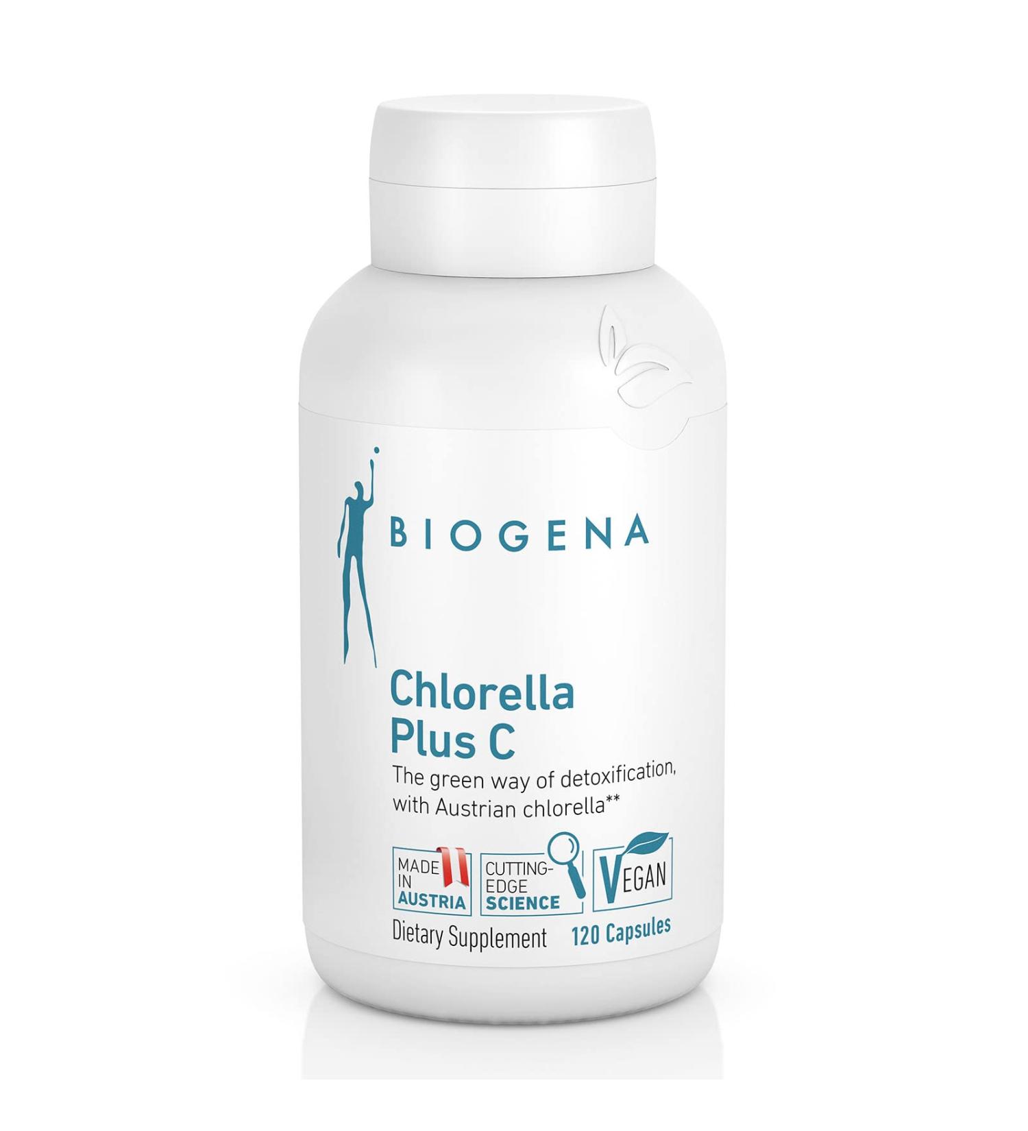 Organic Chlorella Plus C Capsules | Detox Support with Green Alga | 900mg Powder | Non-GMO Supplement - Buy Online on GoSupps.com