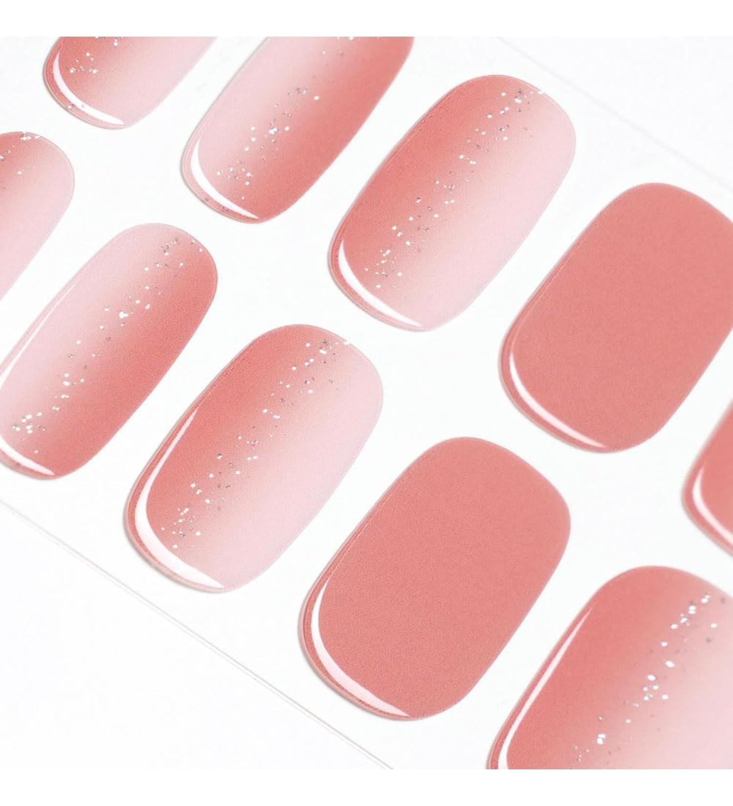 DANNI & TONI 28 Strawberry Daiquiri Gel Nail Stickers - Salon-Quality Semi Cured Manicure Set - Buy Online on GoSupps.com
