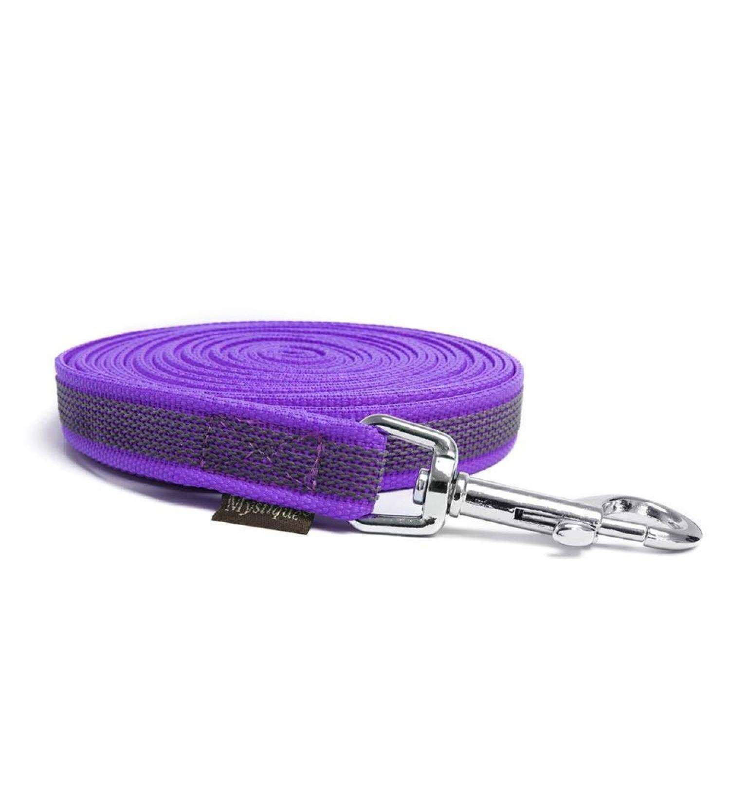 Mystique Rubberized towline 20mm with hand loop standard carabiner purple 20m 20m purple