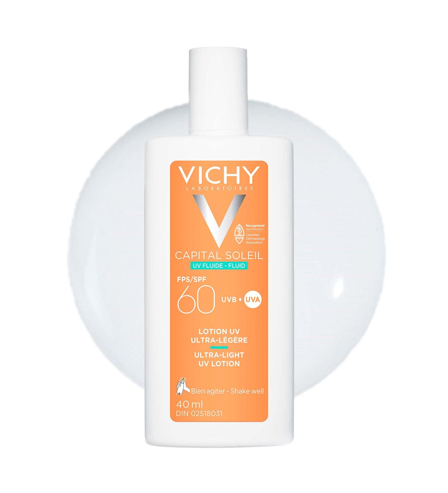 Vichy Face & Body Sunscreen Lotion Capital Soleil Broad Spectrum UVA & UVB Sun Protection Fragrance-Free Suitable for All Skin Types Dermatologist Recommended ULTRA LIGHT SPF 60 - Buy Online on GoSupps.com