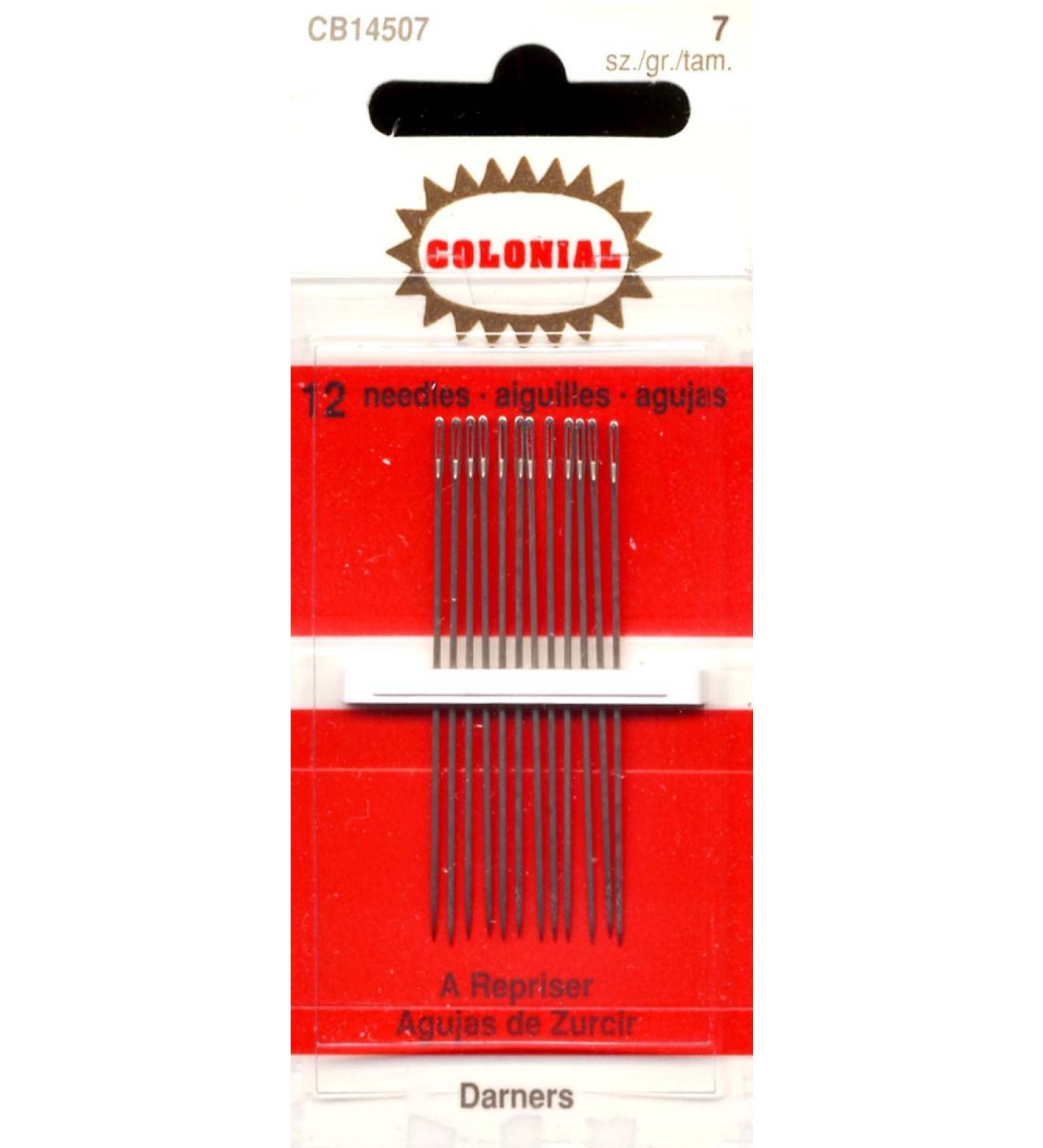Colonial Needle 12 Count John James Cotton Darners Needles Size 7