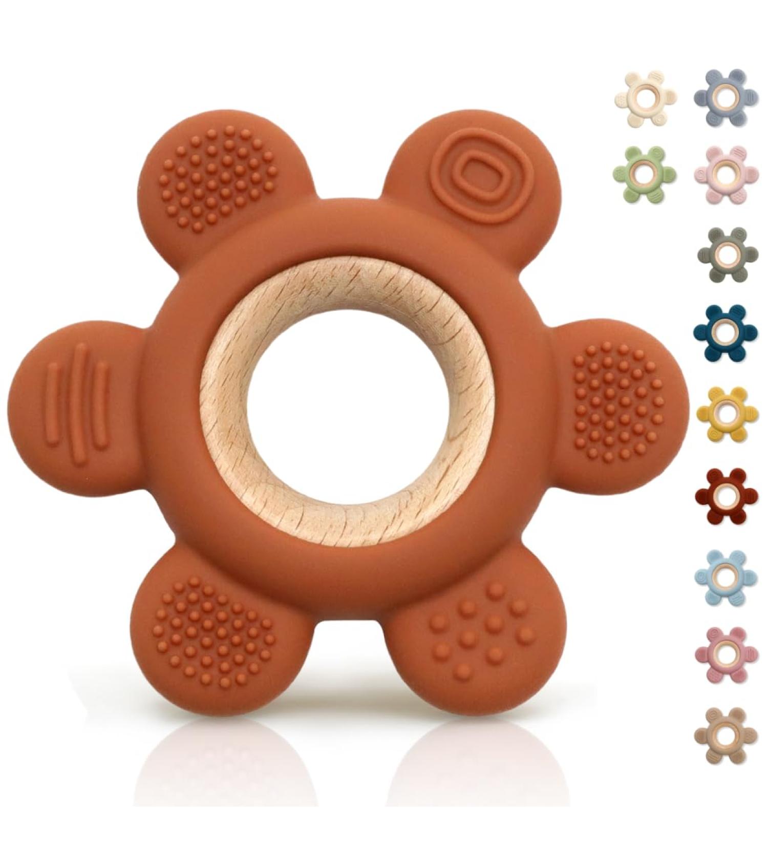 Caja Bei ring Baby - Zahnungshilfe Bitering Flower | Silikon Zubeh r f r Babys ab 3 Monaten (Schokolade) - Internationaler Versand - Buy Online on GoSupps.com