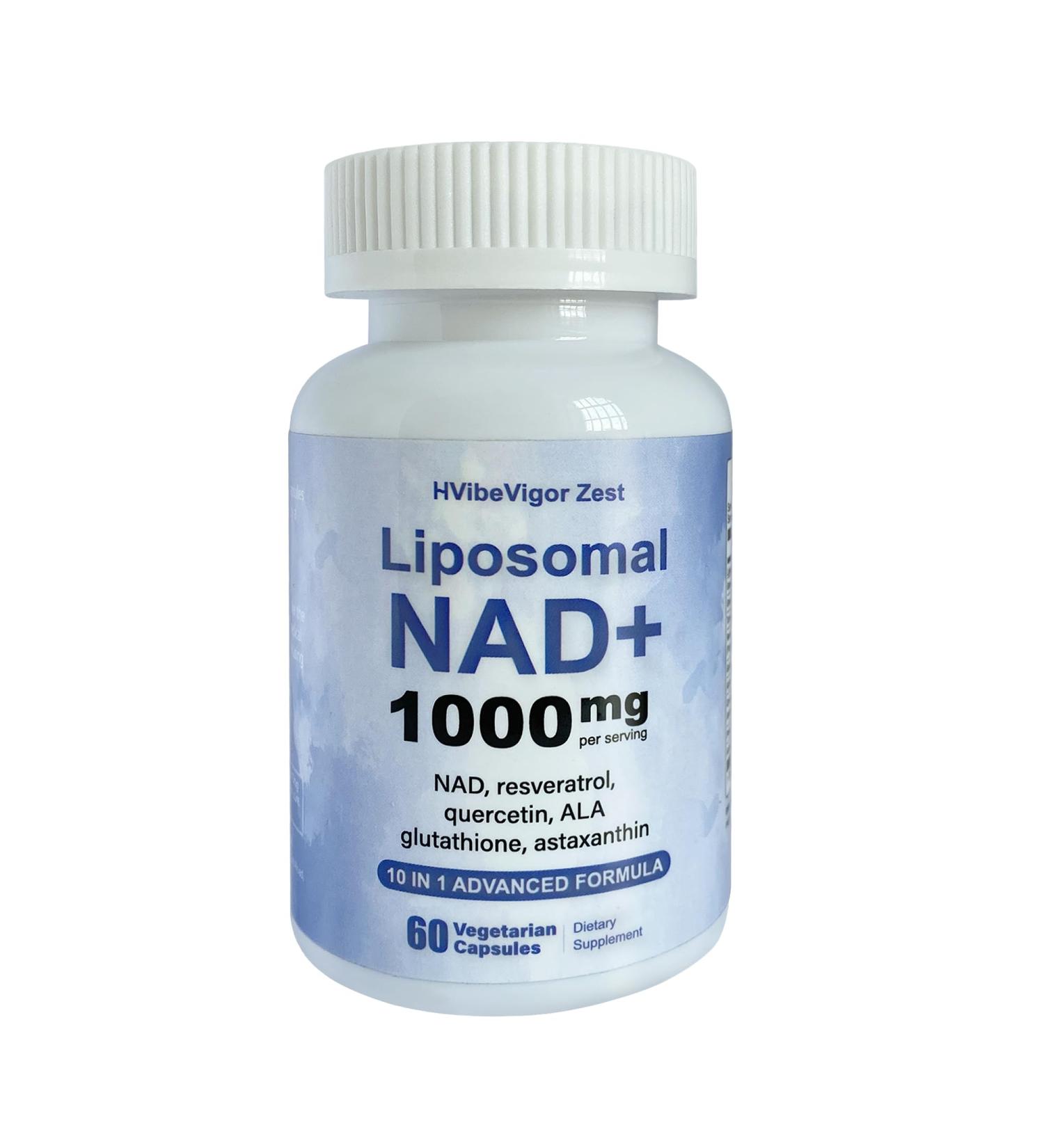 Advanced Liposomal NAD+ 1000mg 10-in-1 NAD Blend with Resveratrol Glutathione & Astaxanthin - Support Cellular Health Stamina & Healthy Aging NAD Supplement for Women and Men 60 Capsules - Buy Online on GoSupps.com