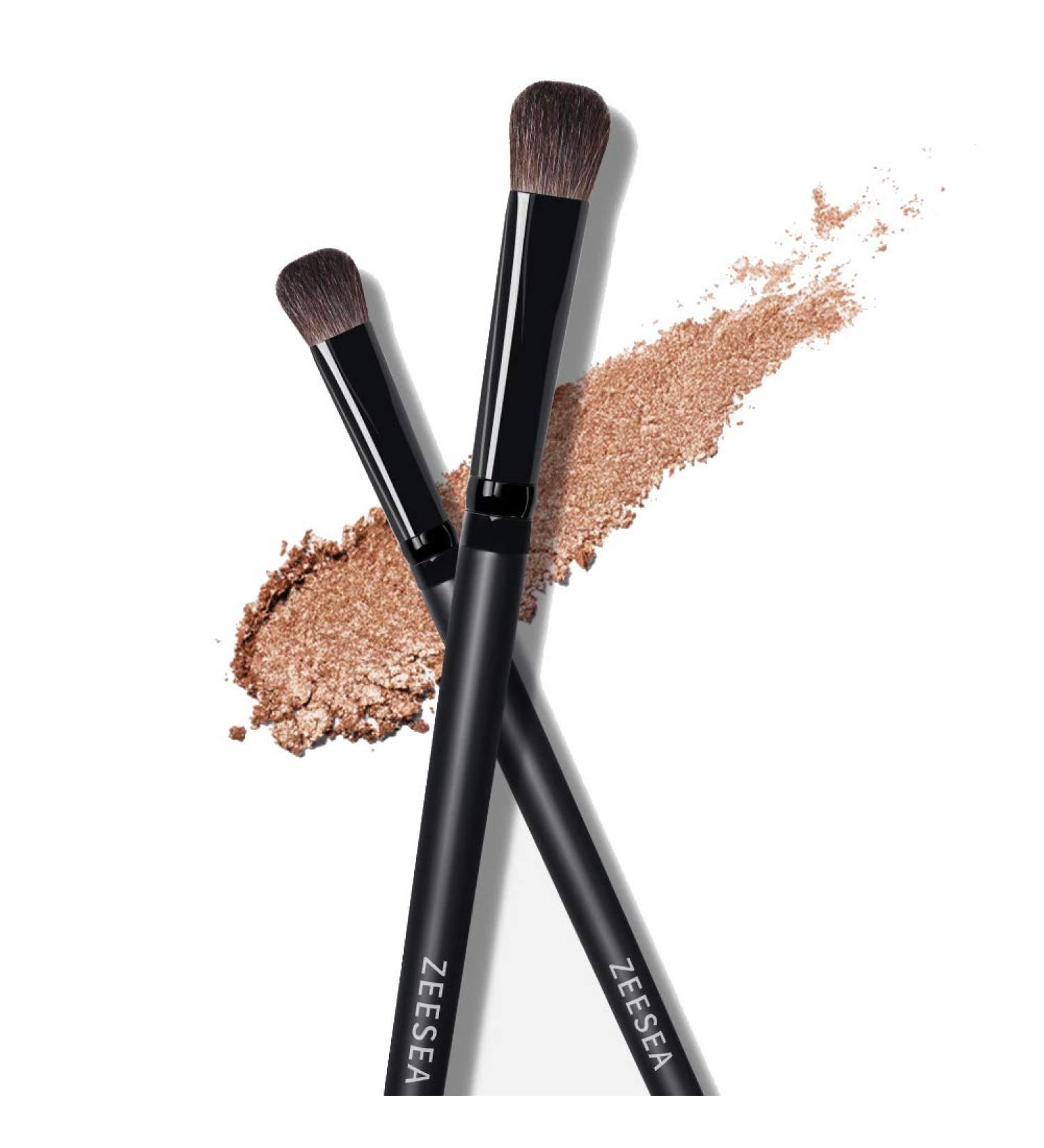 ZEESEA Eye Shadow Brush Set 2pcs Define Blend & Smudge Eyeshadow & Liner Apply Better Makeup & Make You Look Flawless - Buy Online on GoSupps.com