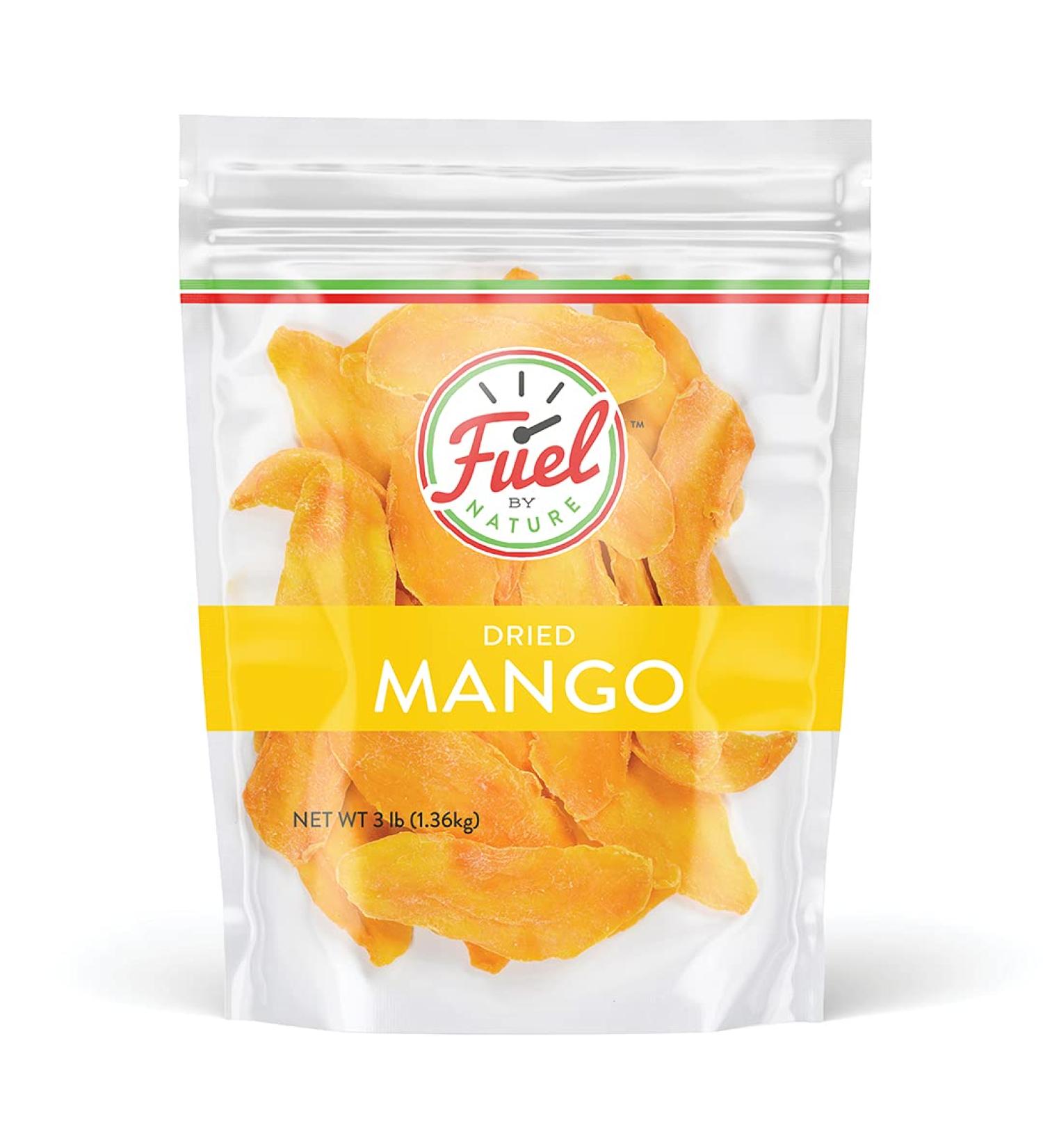 Fuel By Nature Dried Mango Slices - Healthy High Energy Snacks | 3 lb Bag | Made from Philippine Dried Mangoes - Buy Online on GoSupps.com