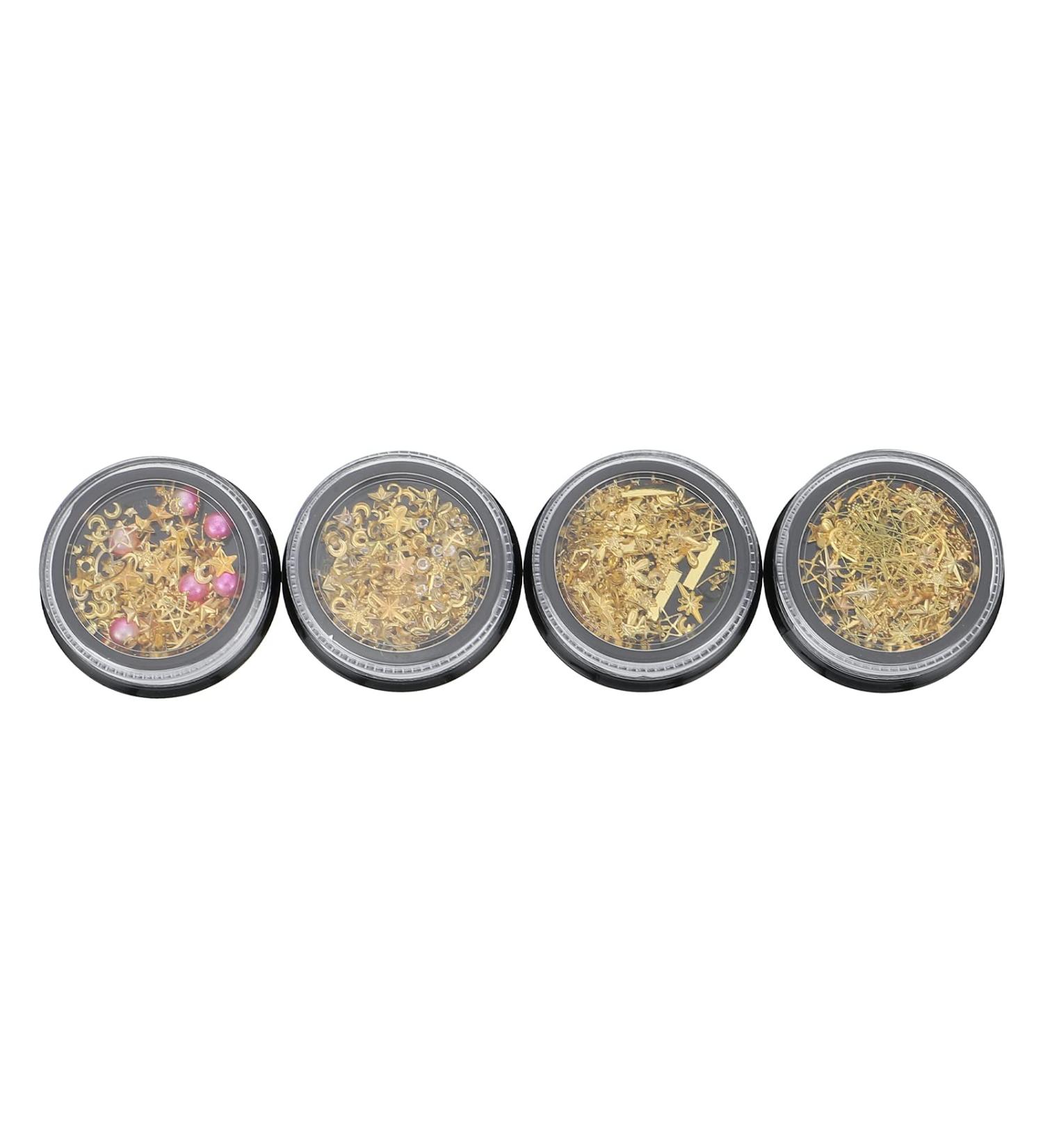 4 Boxes Nail Art Accessories Nail Supplies Gem Miss Metal - Buy Online on GoSupps.com