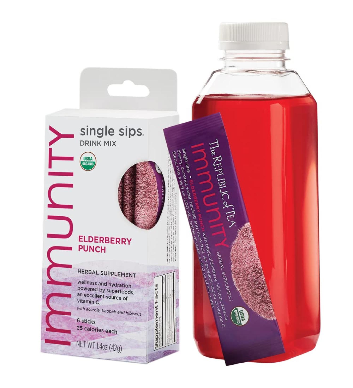 The Republic of Tea Immunity Nectarine Honey Orangeade Single Sips - 6 Packets - Buy Online on GoSupps.com