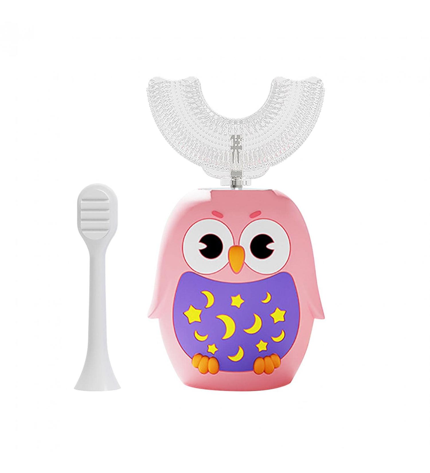 Children's Automatic Electric Toothbrush U-Shaped Children's Electric Toothbrush Waterproof USB Rechargeable Smart Timer and IPX7 Waterproof Toothbrushes for 3 Modes Little Surprise Pink One Size - Buy Online on GoSupps.com