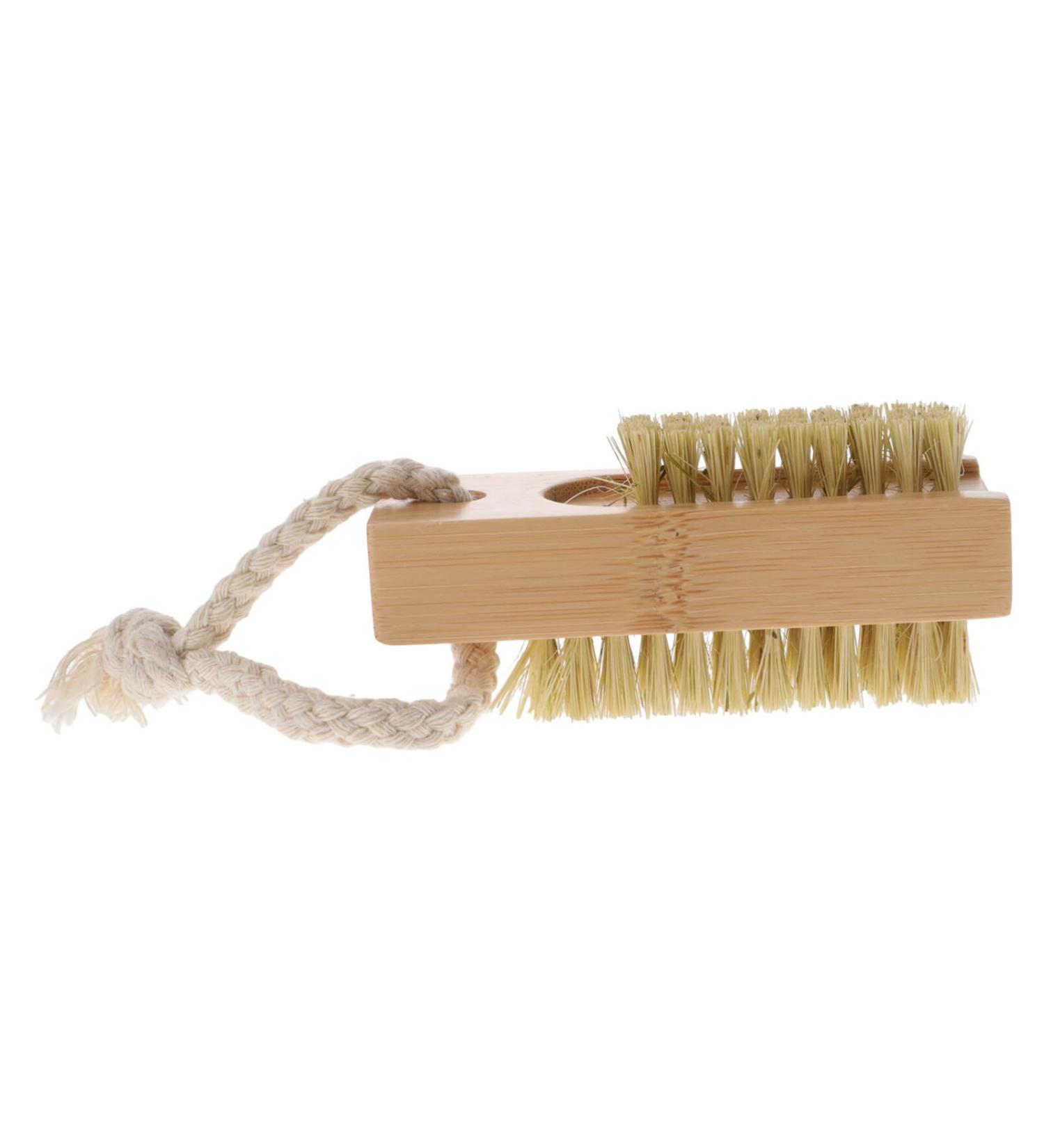 Ipetboom Wooden Nail Brush Cleaning Nail Fingernail Brush Wood 2 Side Nail Scrub Brush with Hanging Rope for Manicure Pedicure Women Kids - Buy Online on GoSupps.com