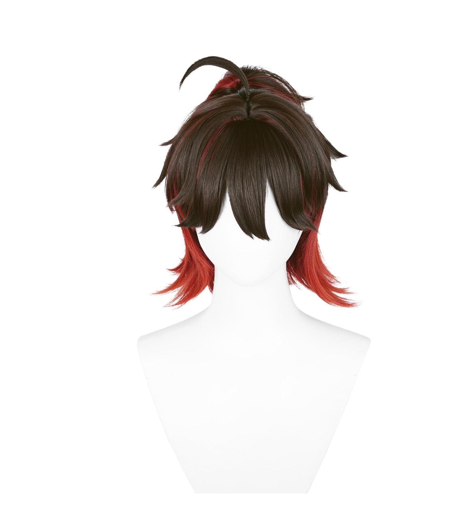 Gaming Cosplay Wig Genshin Impact Women Costume Red & Black Hair for Men Cos Party Halloween Christmas(Gaming) - Buy Online on GoSupps.com
