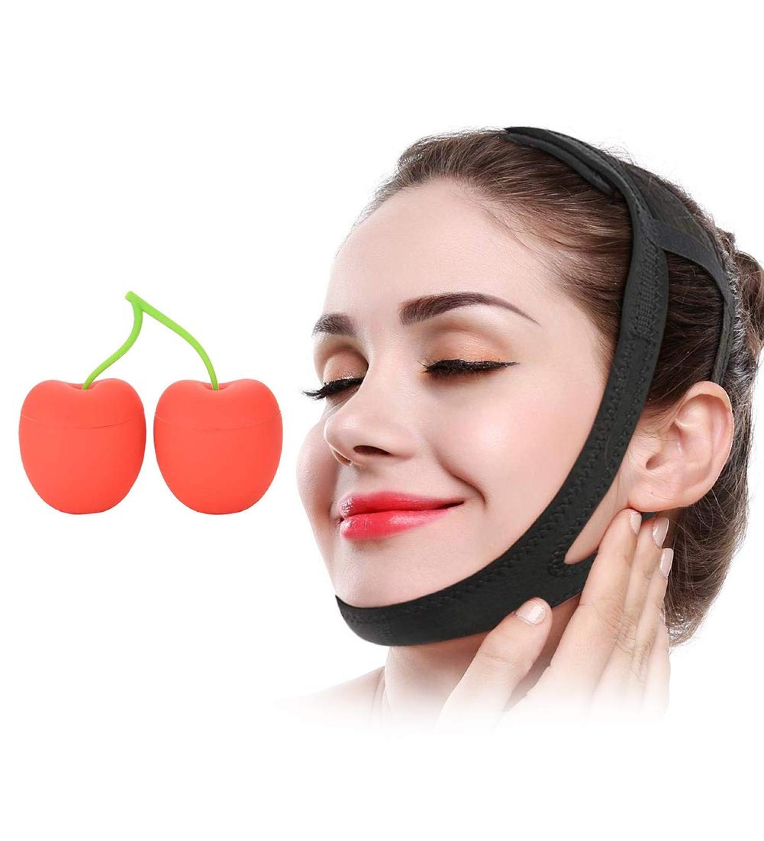 V Facial Masks & Face Lifting Belt - Double Chin Reducer for a Perfect V-Line & Cherry-Shaped Lips | International Shipping Available - Buy Online on GoSupps.com