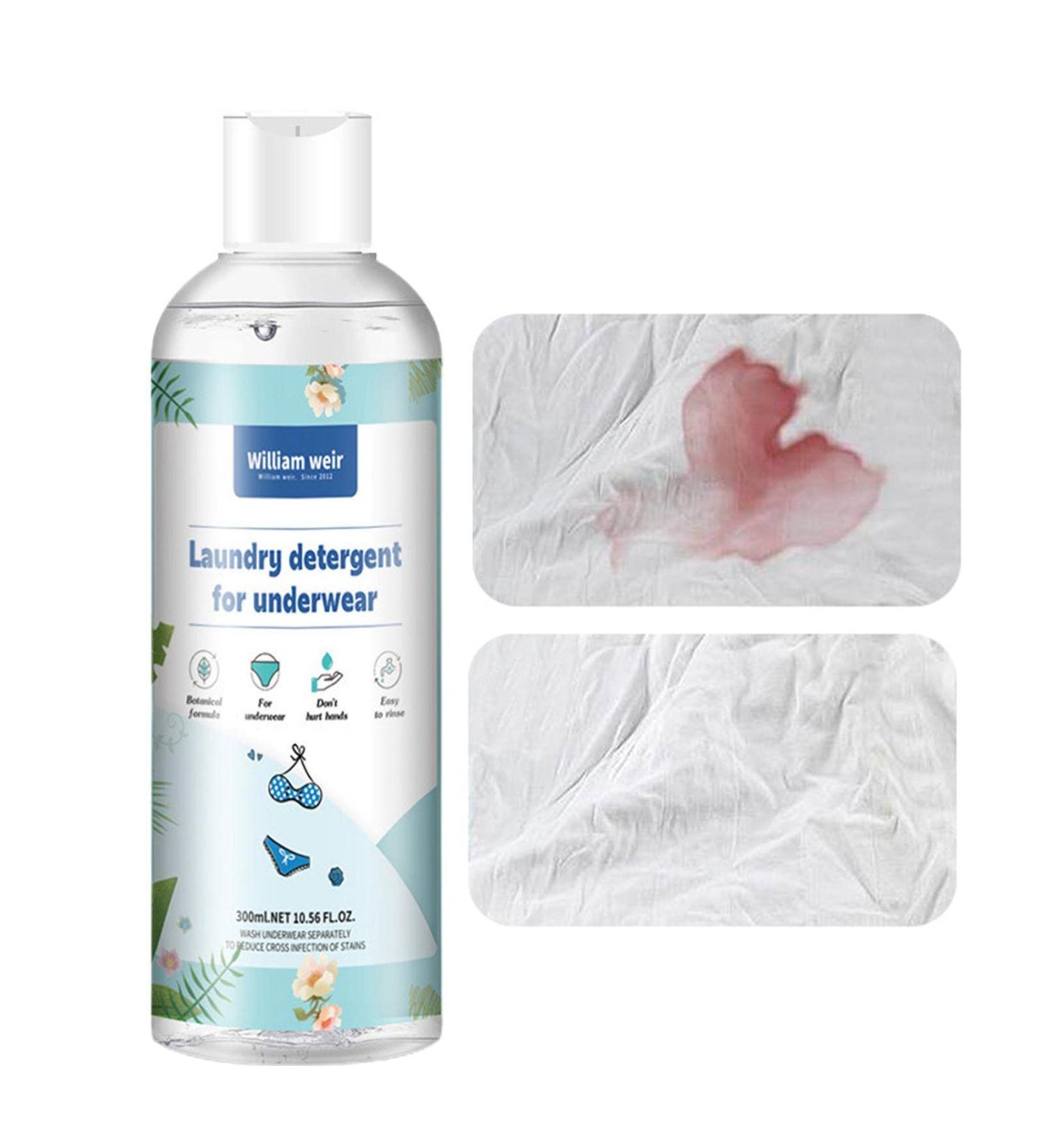 Delicate Wash Detergent Natural Mild Laundry Detergent Underwear Wash 300ml Underwear Cleaning Liquid Blood Stain Remover for Lingerie Bath Towels Cashmere Pochy - Buy Online on GoSupps.com