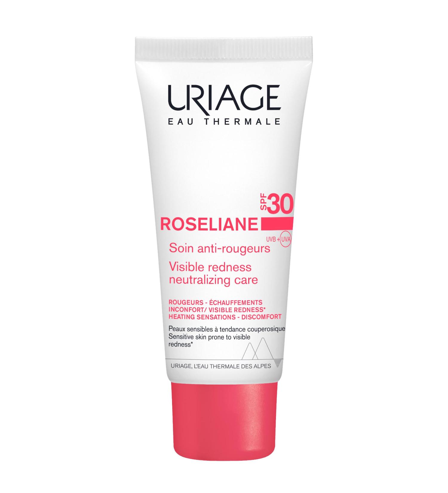 Uriage Roseliane Cr me Hydratante Visage Anti-Rougeurs SPF30 - Extraits de Ginseng Algues - Couvre les Rougeurs Action Apaisante Longue Dur e - Parfum Floral - Peau Sensible - Non Com dog ne - 40ml - Buy Online on GoSupps.com