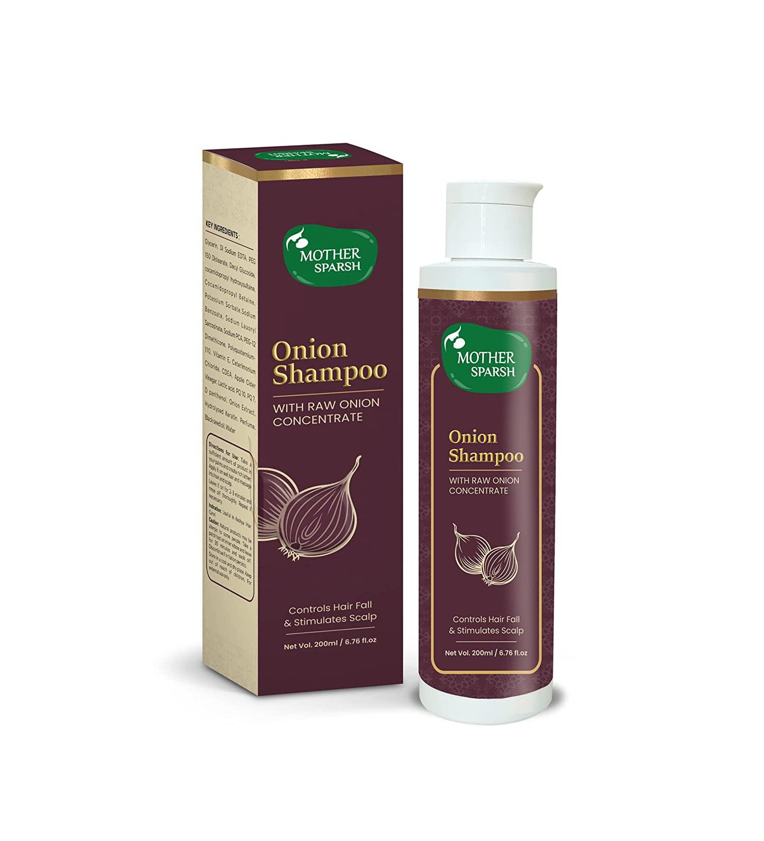 Onion Hair Shampoo with Raw Onion Concentrate & Blackseed Oil - 200ml | Strengthen & Nourish Hair | International Shipping - Buy Online on GoSupps.com