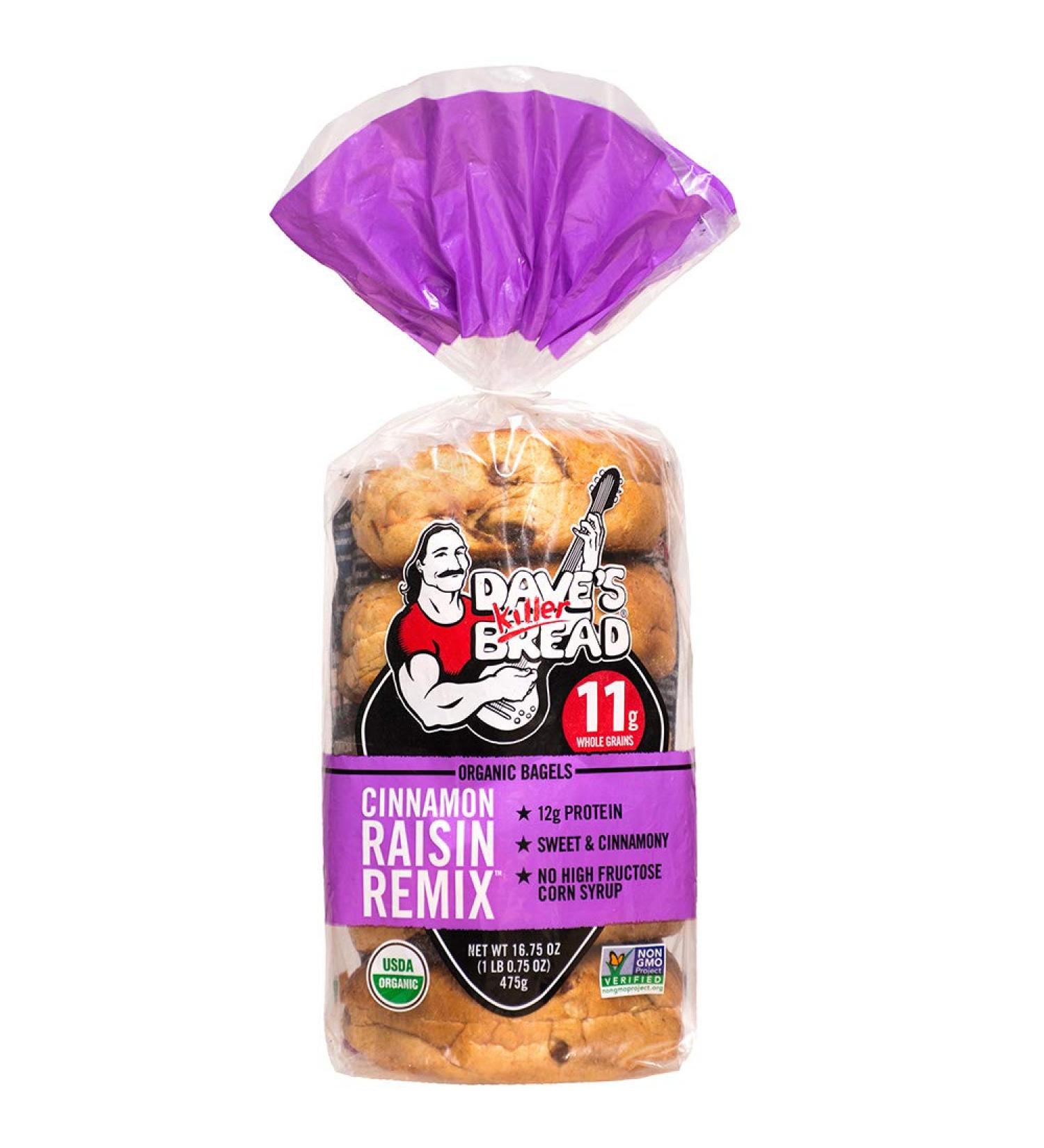 Dave's Killer Bread Organic Cinnamon Raisin Bagels - 16.75 oz - Sweet Cinnamon Flavor - 1 Pack - Buy Online on GoSupps.com