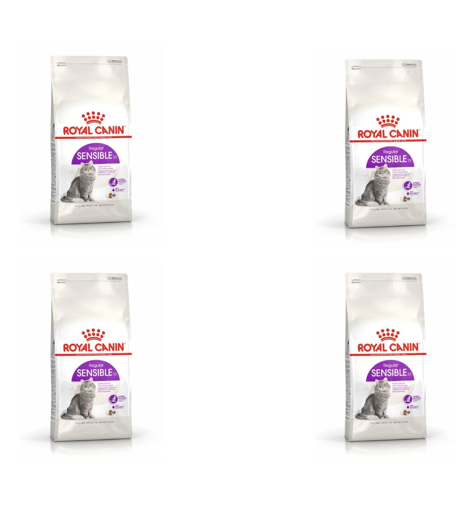 Royal Canin Sensible Complete Adult Dry Cat Food 4 x 400g - Buy Online on GoSupps.com