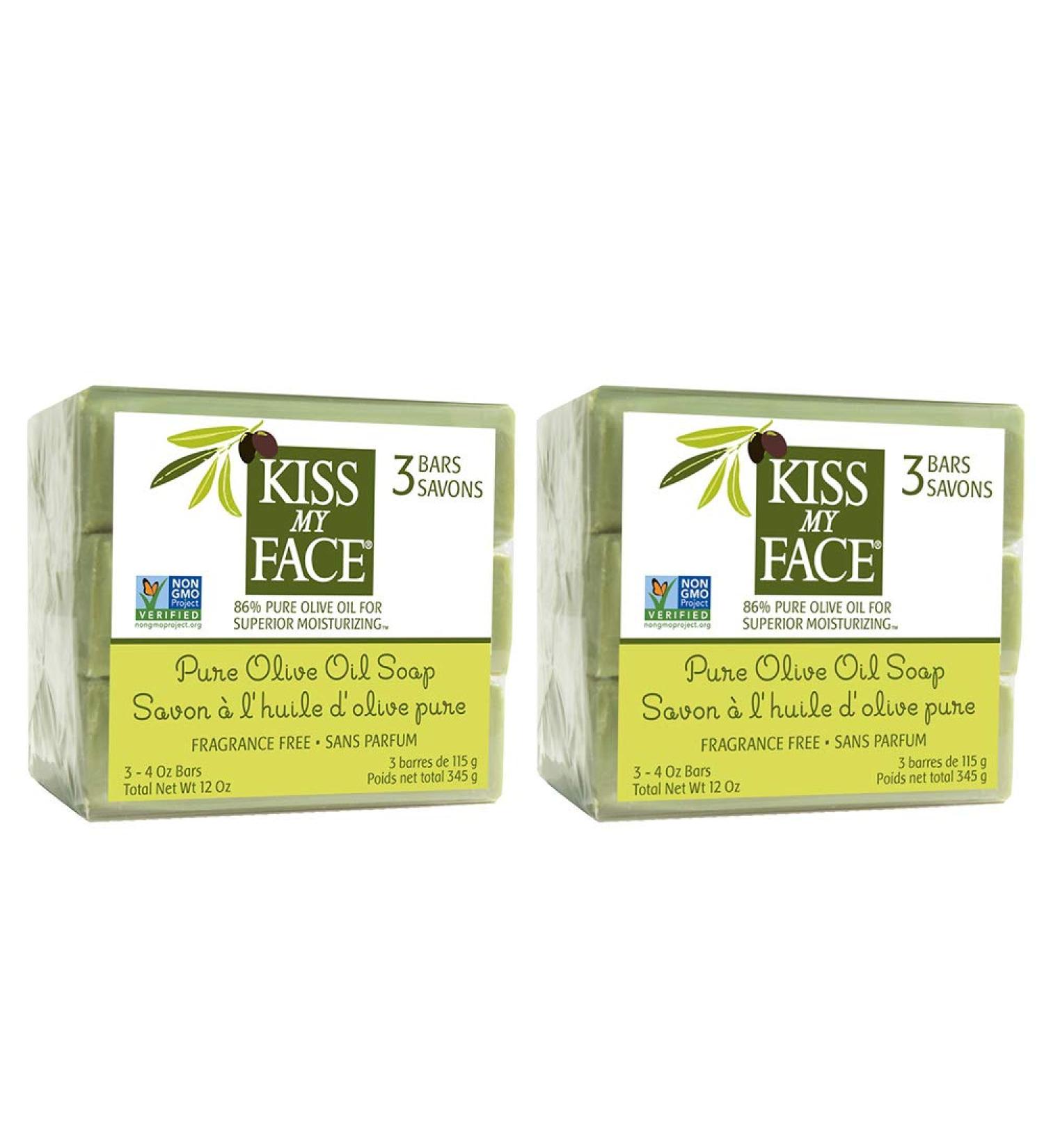 Kiss My Face Naked Pure Bar Soap Olive Oil 6 Bars - Pack of 2 - Buy Online on GoSupps.com