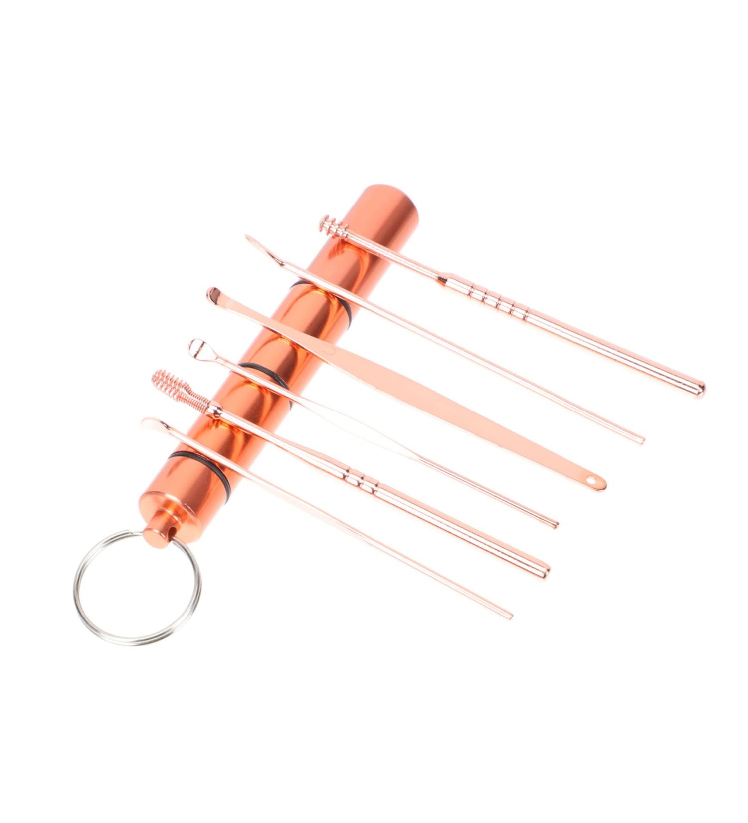 FRCOLOR Ear-Picker Set - Stainless Steel Ear Cleaning Kit with Metal Spatula and Curette Spoon for Ear Wax Removal - Multipurpose Nursing Tool - Buy Online on GoSupps.com