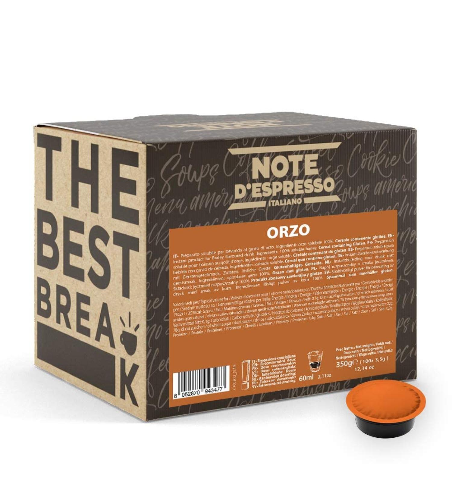 Espresso Note - Barley Coffee - Pods Compatible with VAZZA* A MODO MIO* Machines - Buy Online on GoSupps.com