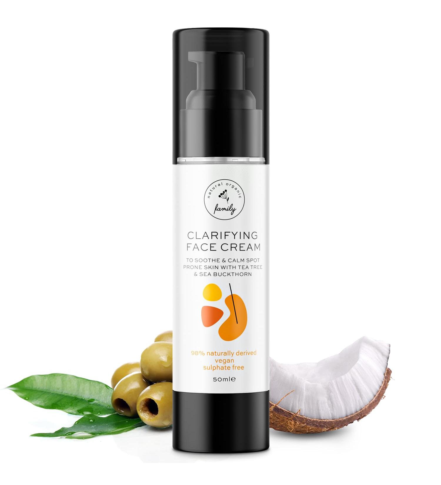 Face Cream for Teen Girls & Boys - Organic Daily Moisturizer for Acne & Dry Skin - Soothing Tea Tree & Hyaluronic Acid Formula - Buy Online on GoSupps.com