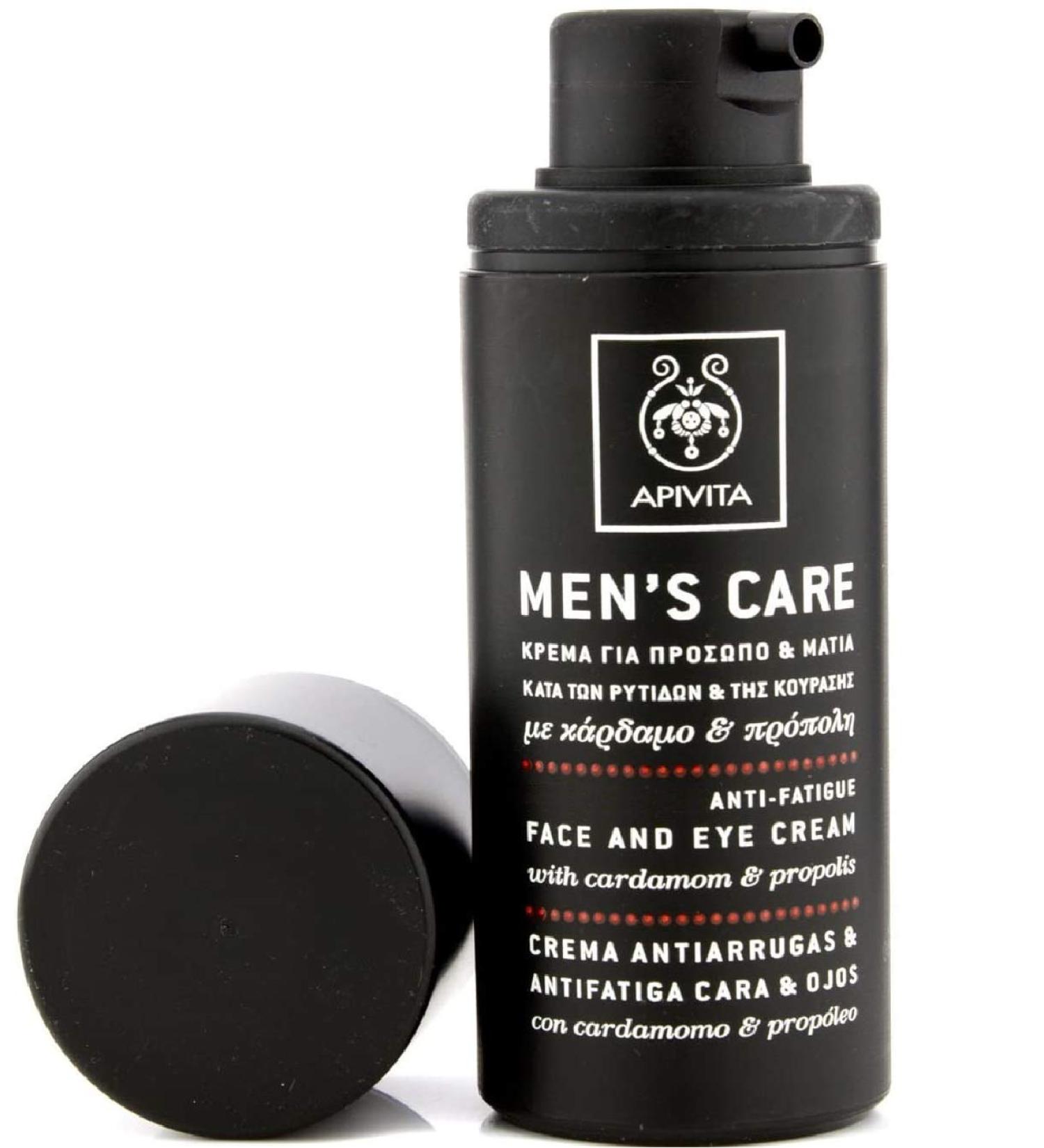 Apivita Men's Care Anti-Wrinkle Anti-Fatigue Face and Eye Cream with Cardamom & Propolis 50ml - Buy Online on GoSupps.com