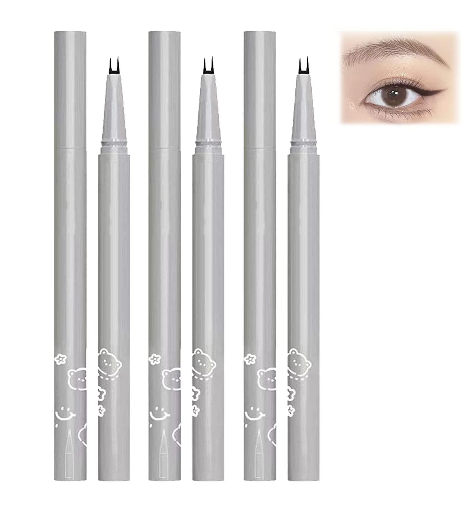 Double Tip Lower Eyelash Pencil Waterproof Double-Tip Eyelash Pencil Waterproof Liquid Eyeliner (3PCS-Black) - Buy Online on GoSupps.com