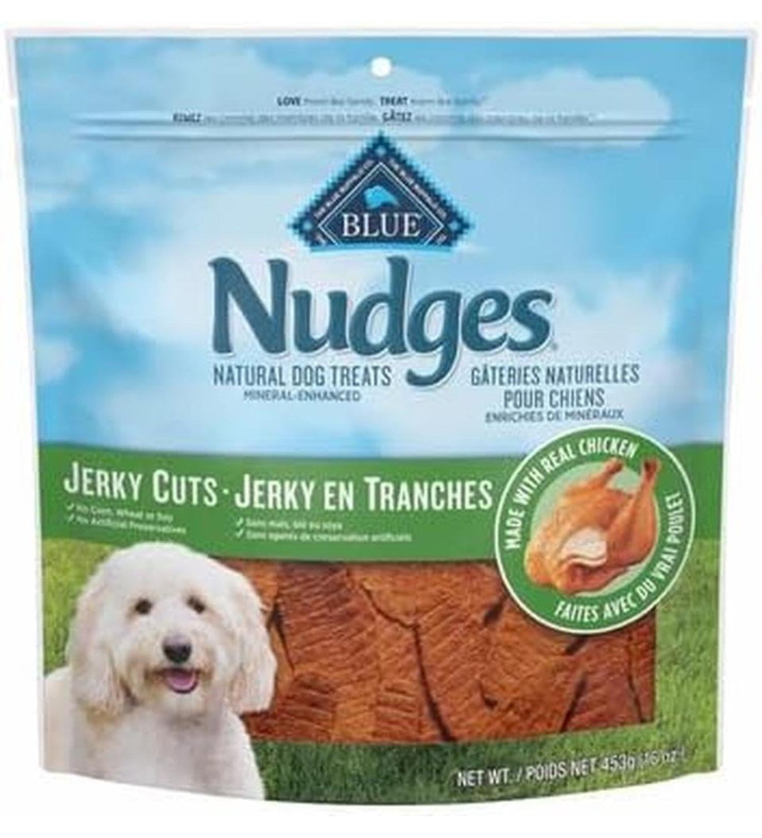Blue Buffalo Nudges Natural Dog Treats Chicken Jerky 16oz - Buy Online on GoSupps.com