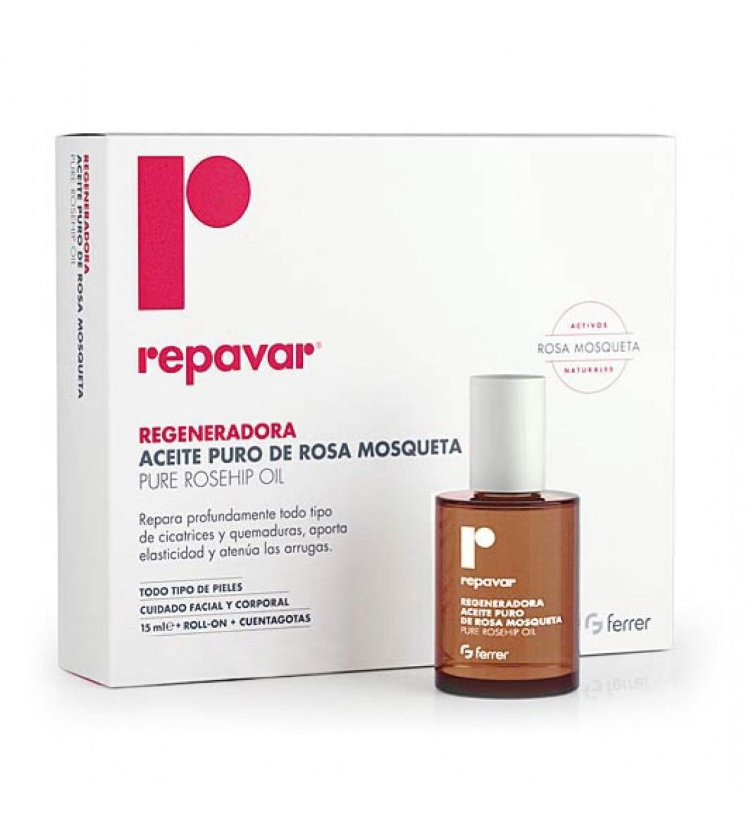 Repavar 100% Pure Rosehip Oil 15Ml Aceite Rosa Mosqueta MINESKIN TREATMENT