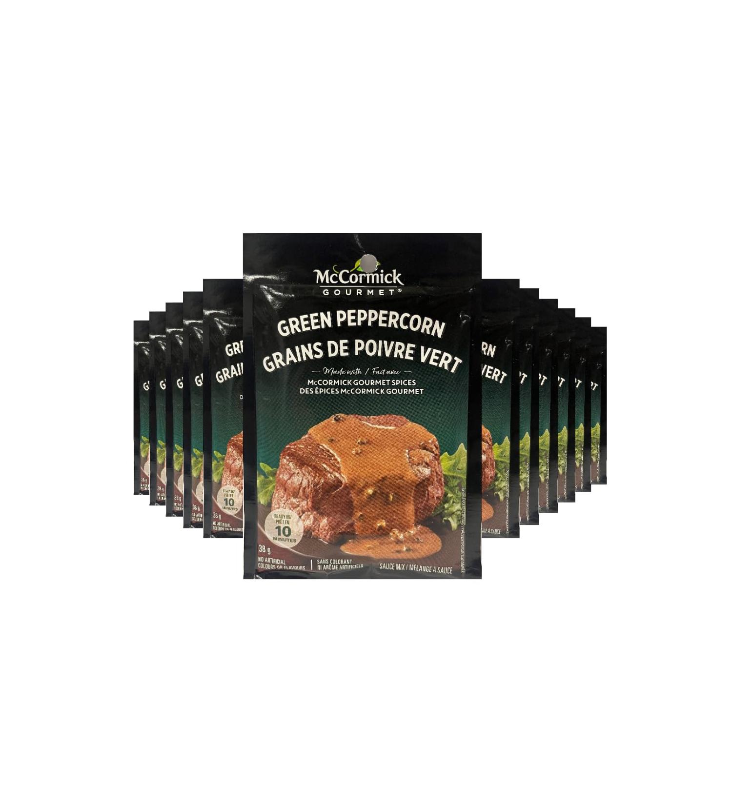 McCormick Gourmet Premium Quality Dry Sauce Mix Green Peppercorn 38g Case Pack 12 Count - Buy Online on GoSupps.com