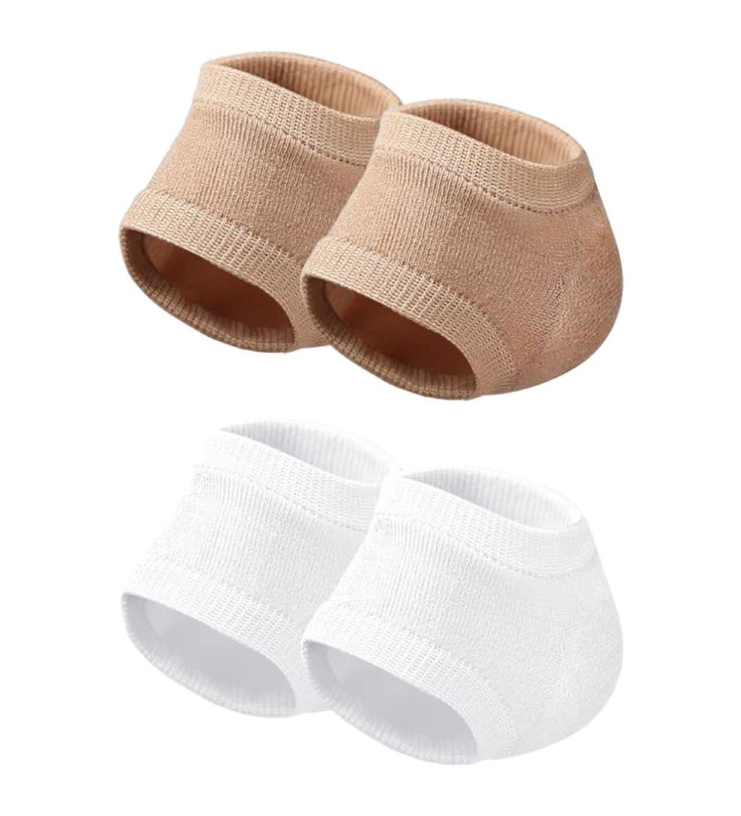 minkissy 2 Pairs Moisturizing Heel Socks Open Toe Socks Cracked Gel Heel Protector Toeless Spa Socks Heel Repair Socks Footcare for Dry Hard Cracked Skin A - Buy Online on GoSupps.com